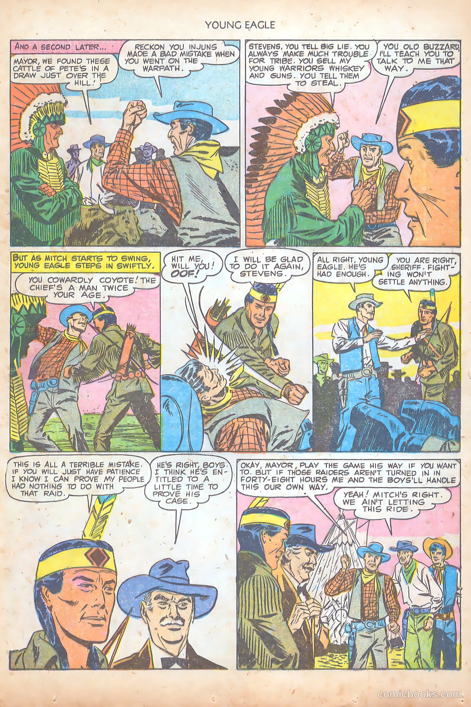 Young Eagle #7 (1951) — page 7 of 36