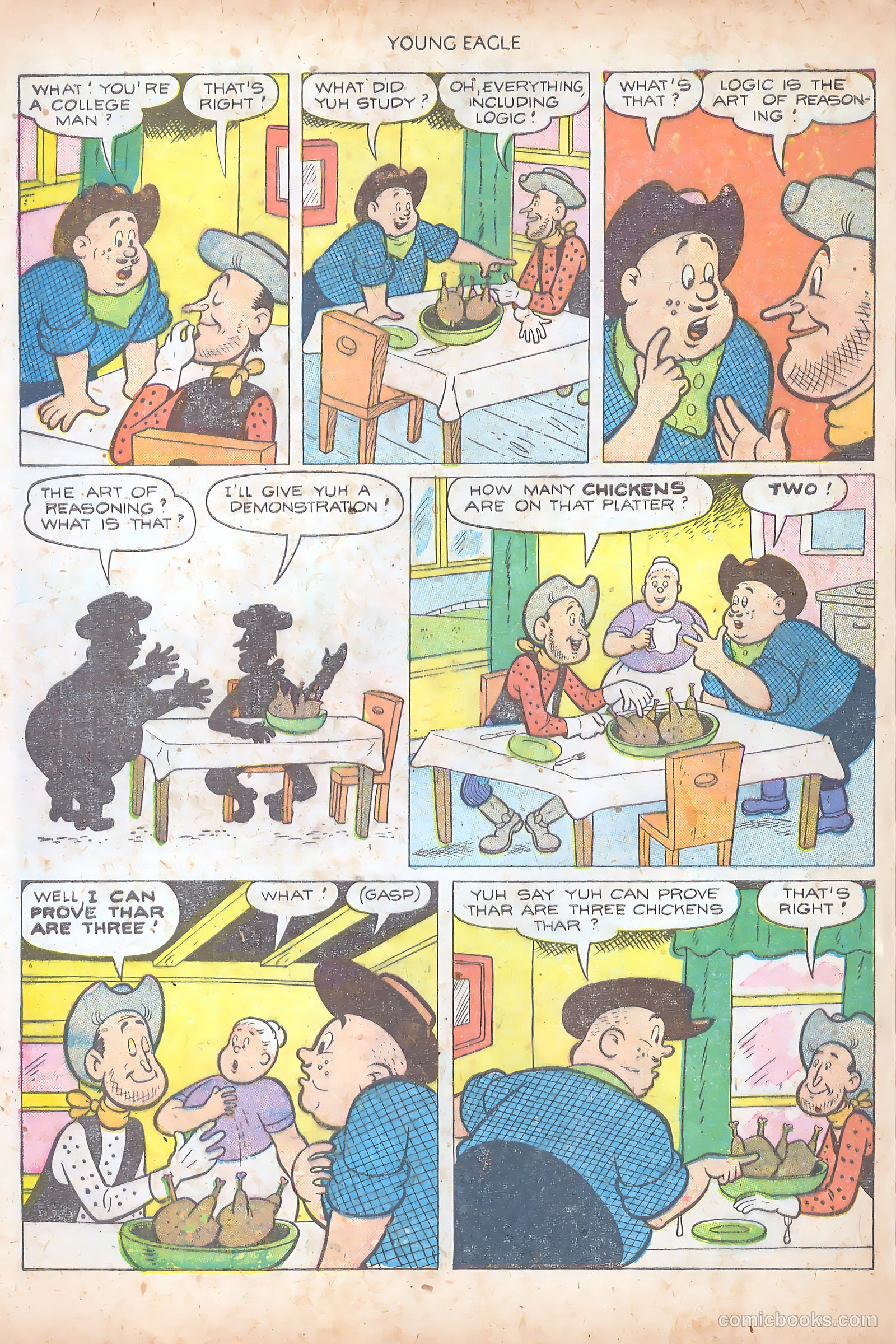 Young Eagle #7 (1951) — page 22 of 36