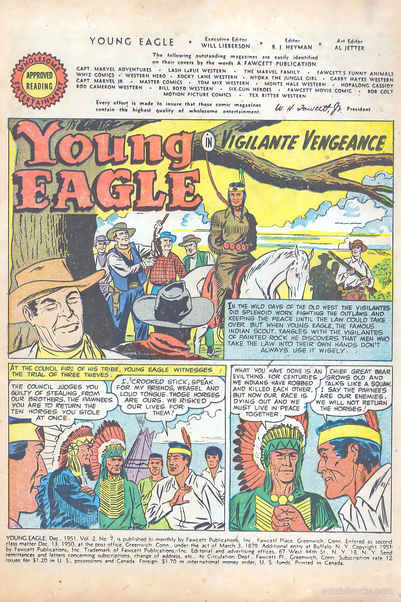 Young Eagle #7 (1951) — page 3 of 36