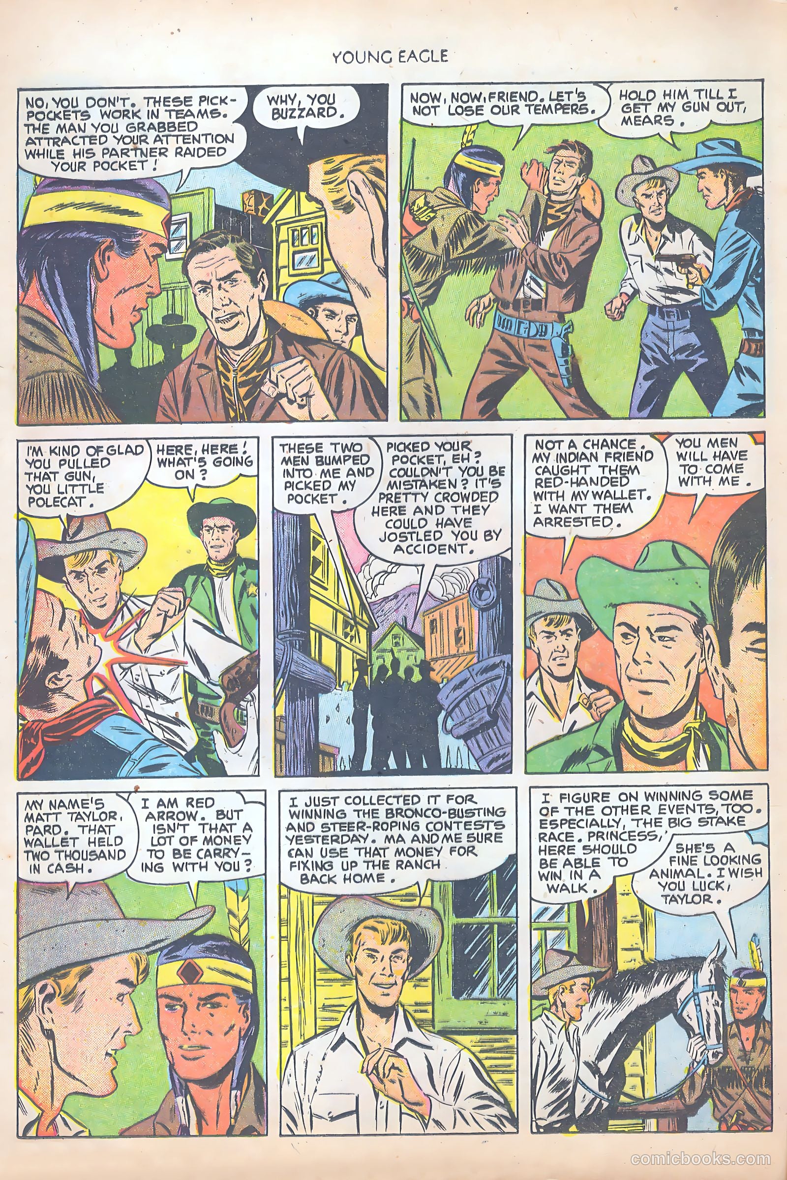 Young Eagle #8 (1952) — page 6 of 37