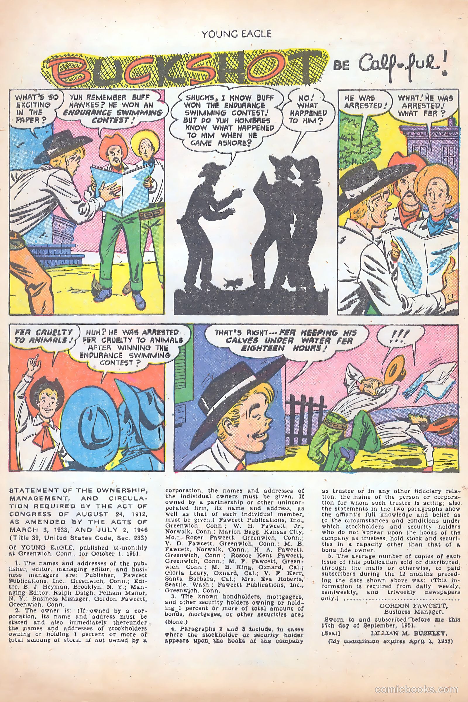 Young Eagle #8 (1952) — page 12 of 37