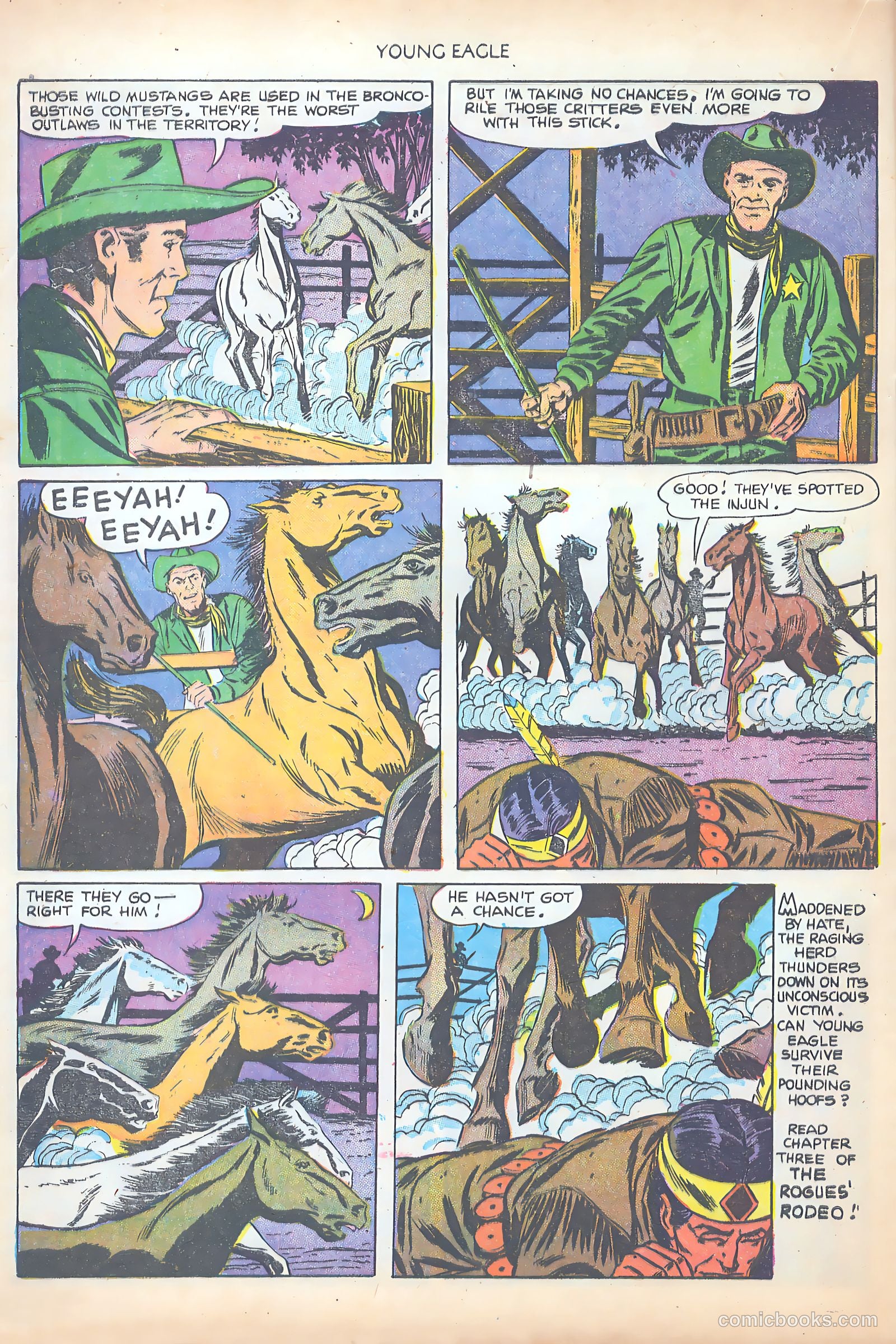 Young Eagle #8 (1952) — page 22 of 37