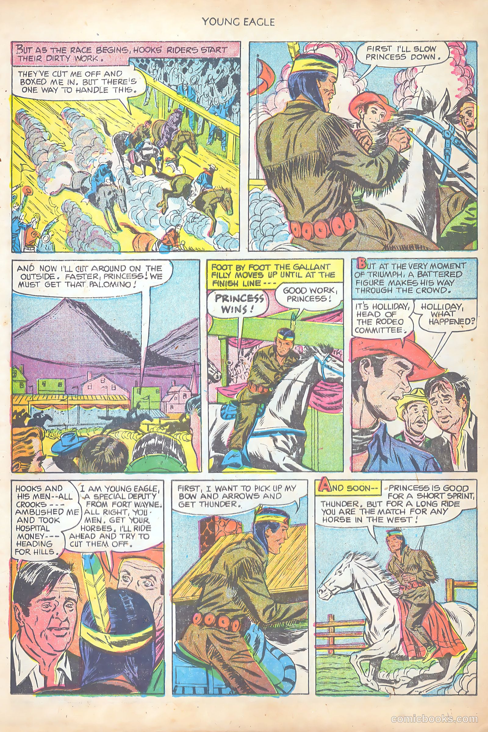 Young Eagle #8 (1952) — page 32 of 37