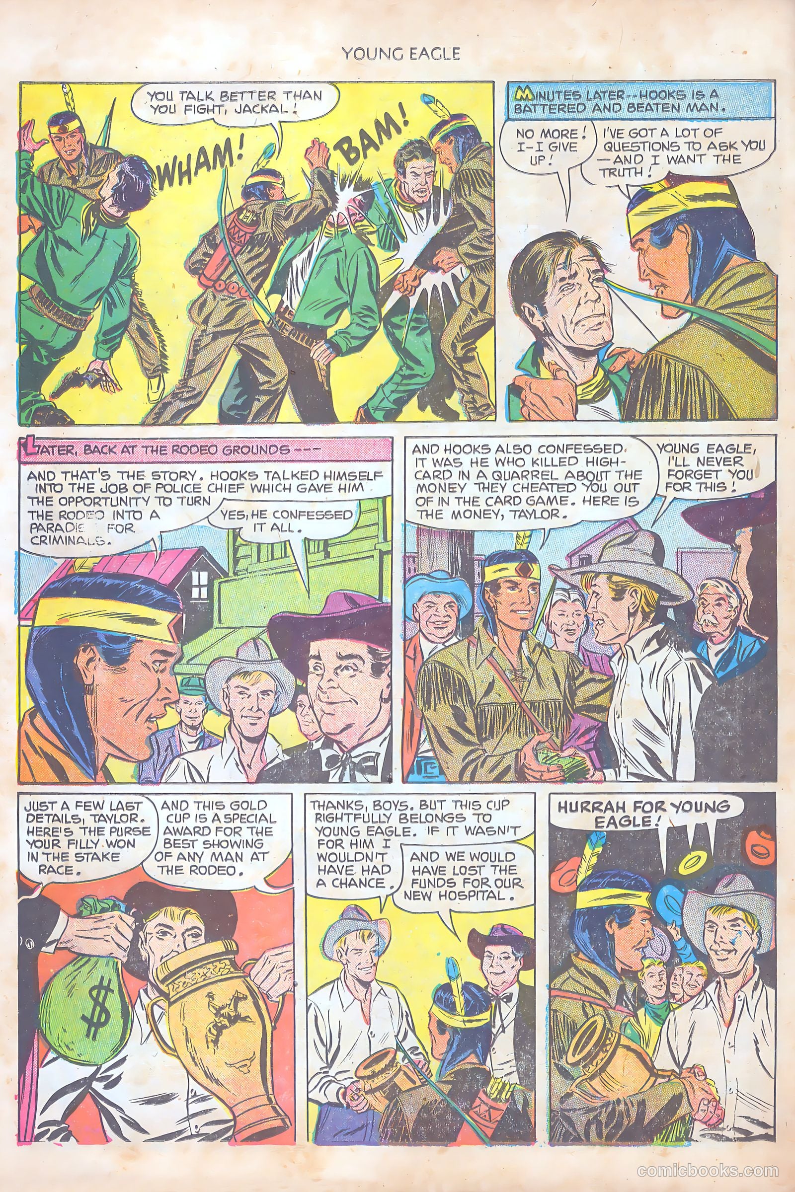 Young Eagle #8 (1952) — page 34 of 37