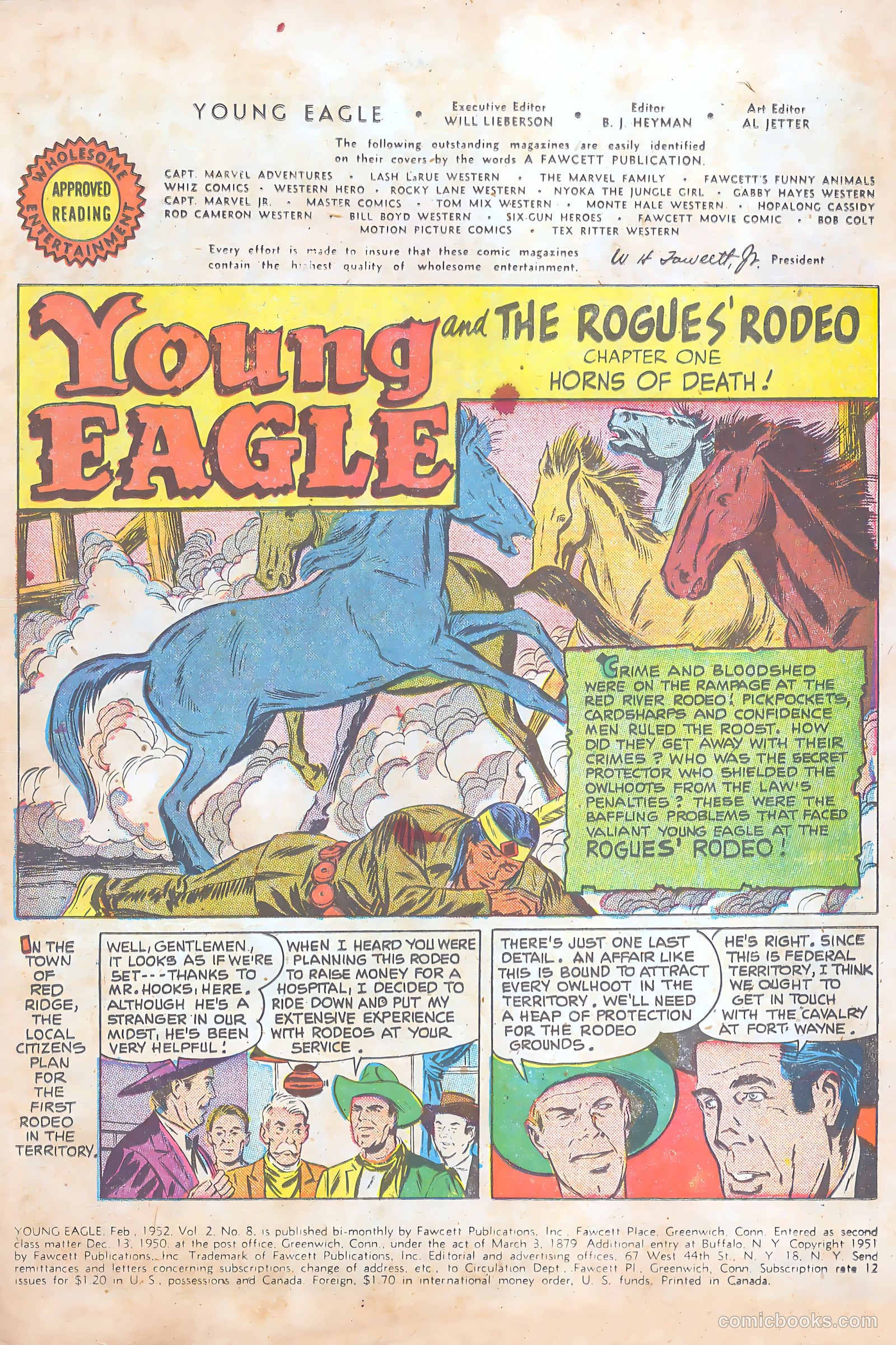 Young Eagle #8 (1952) — page 3 of 36