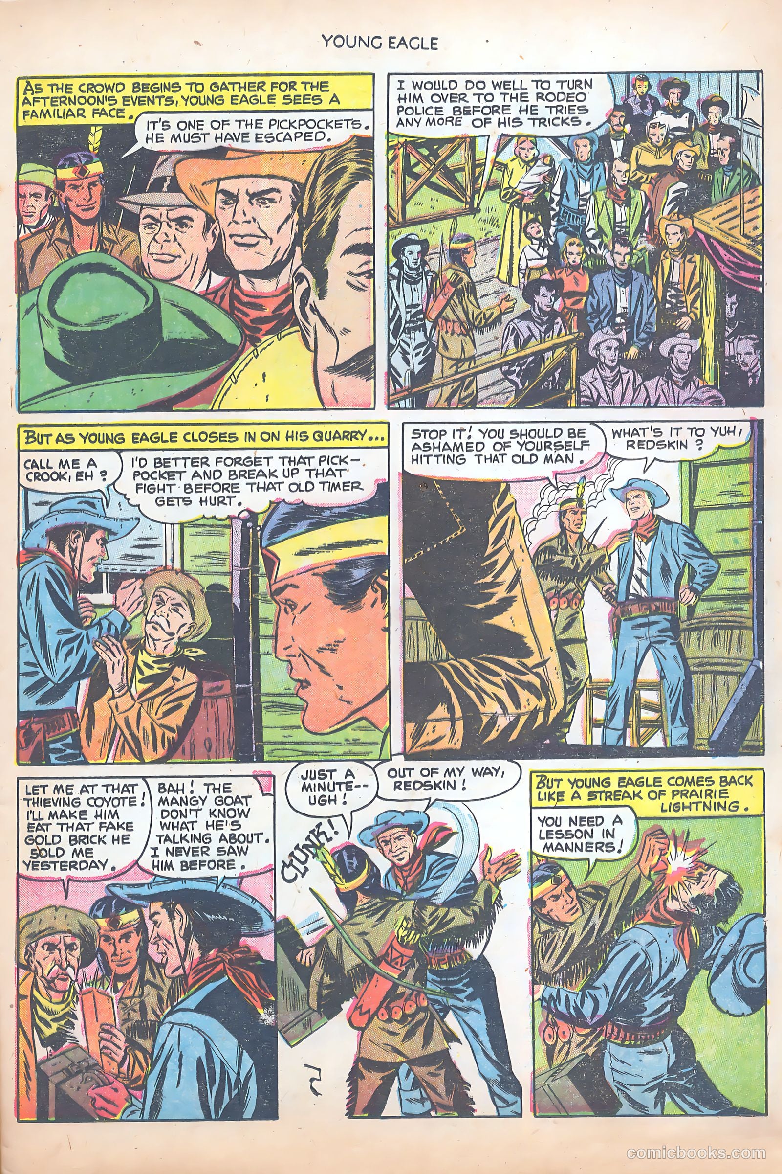 Young Eagle #8 (1952) — page 7 of 36