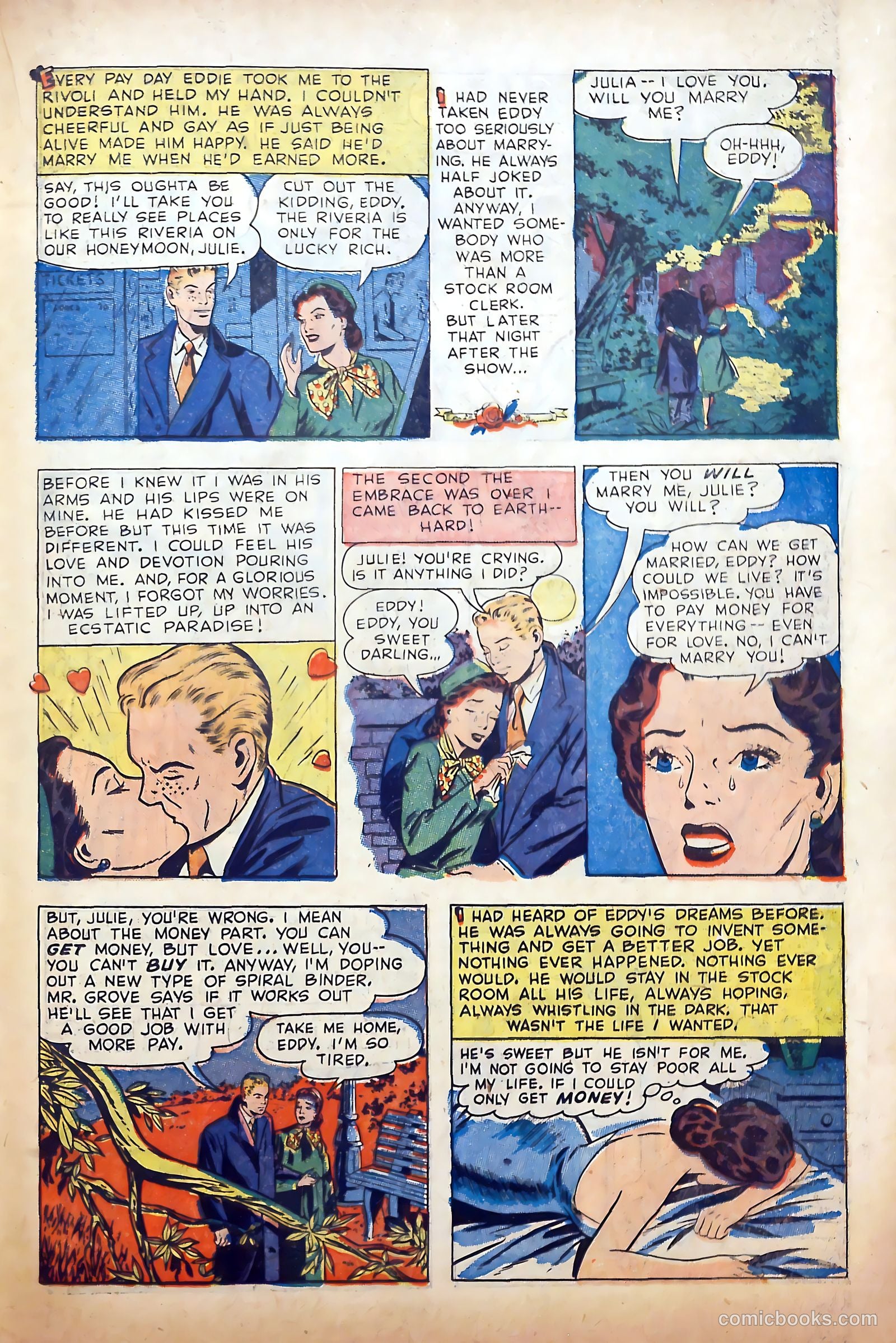 Young Lover Romances #5 (1952) — page 19 of 36