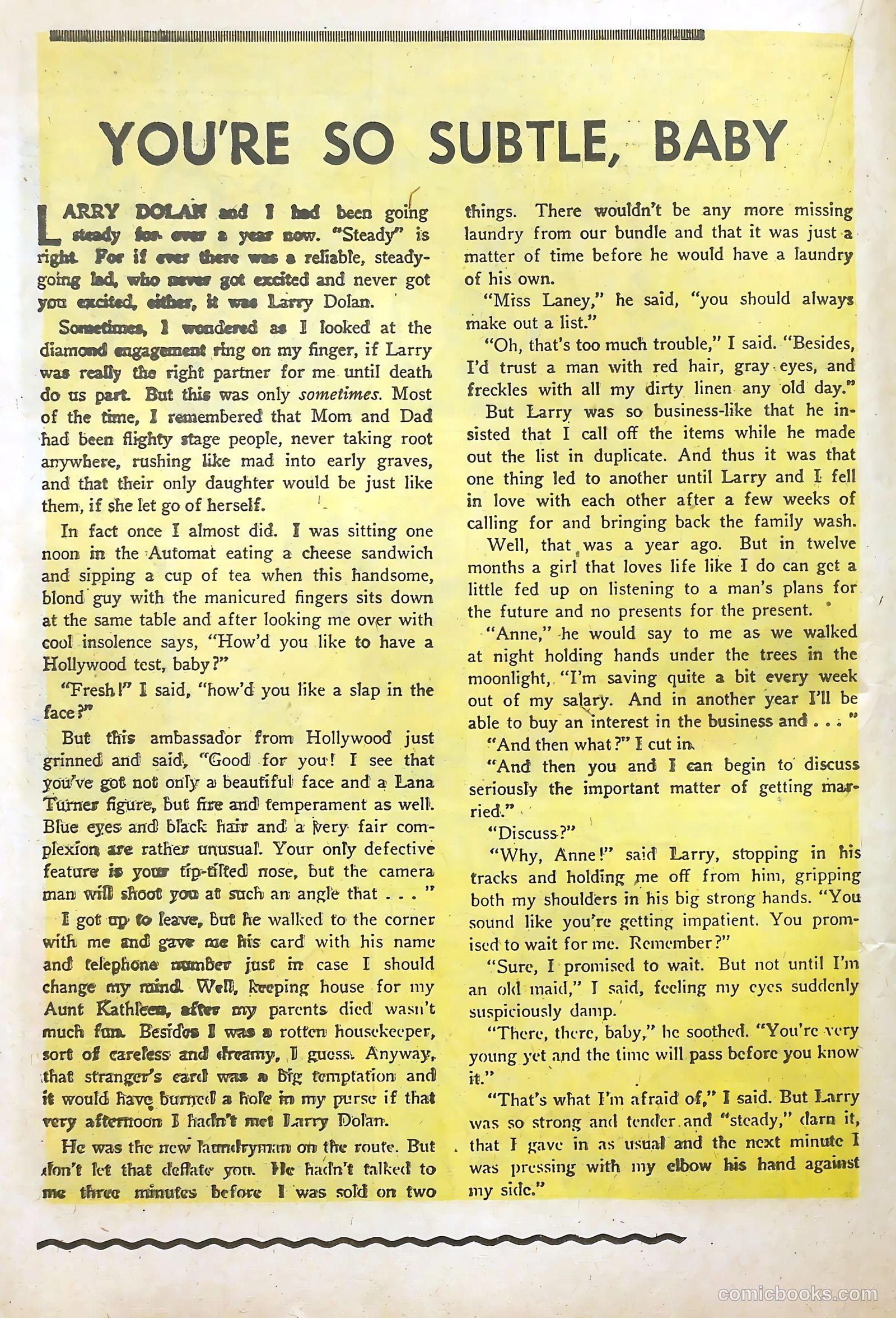 Young Romance #4 (1948) — page 30 of 52