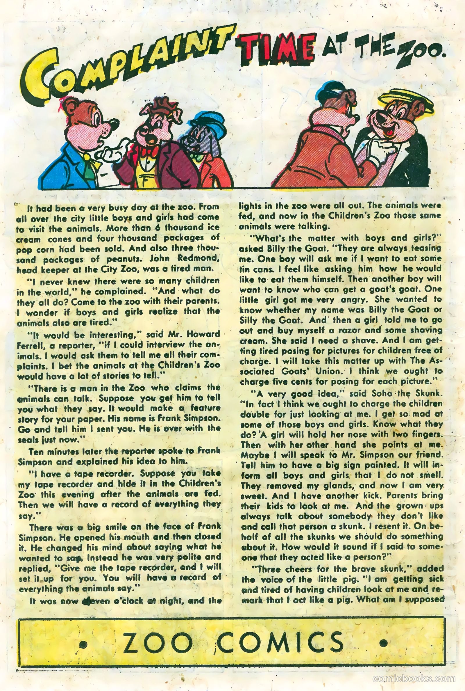 Zoo Funnies #2 (1953) — page 18 of 36
