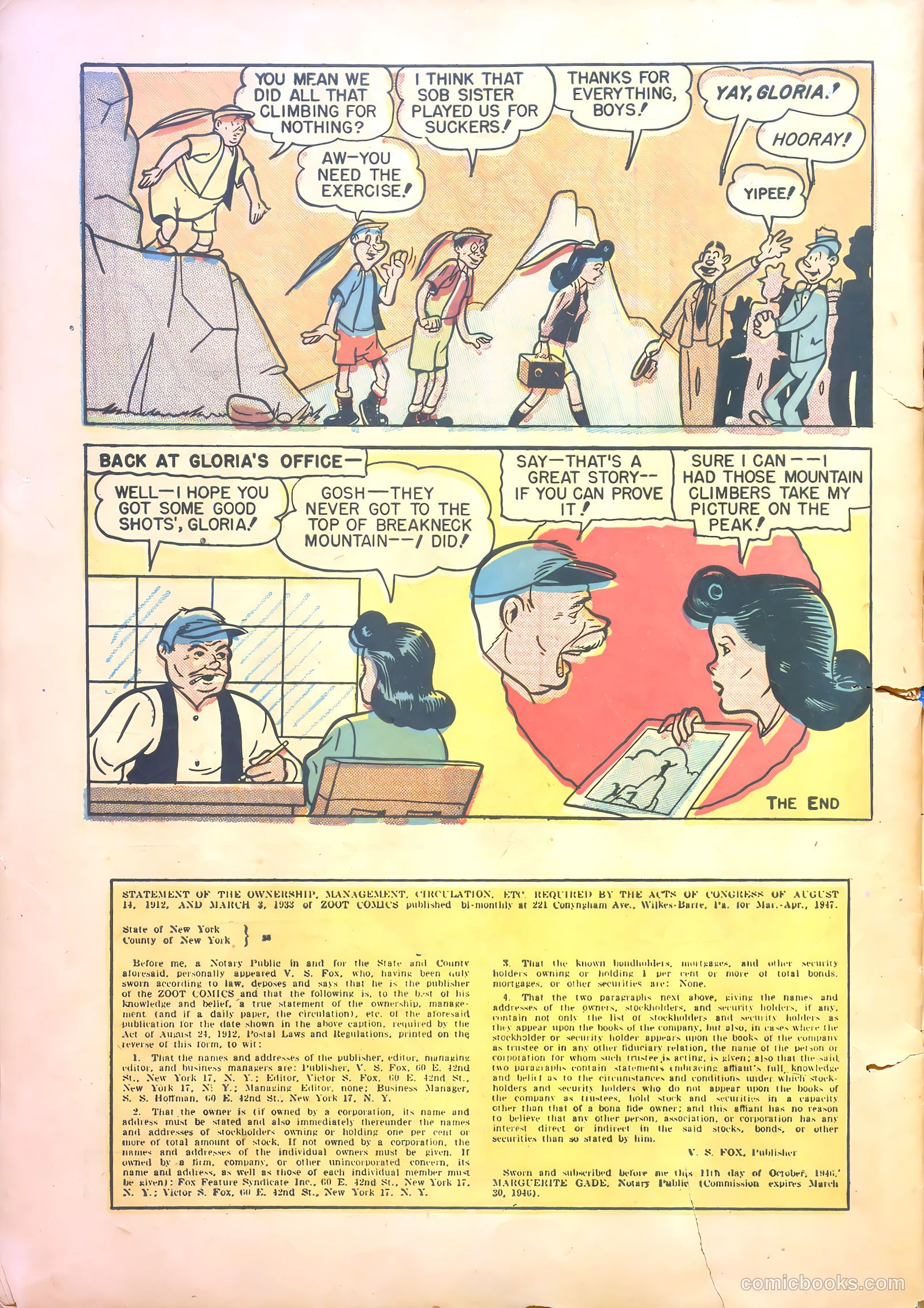 Zoot Comics #6 (1947) — page 30 of 36