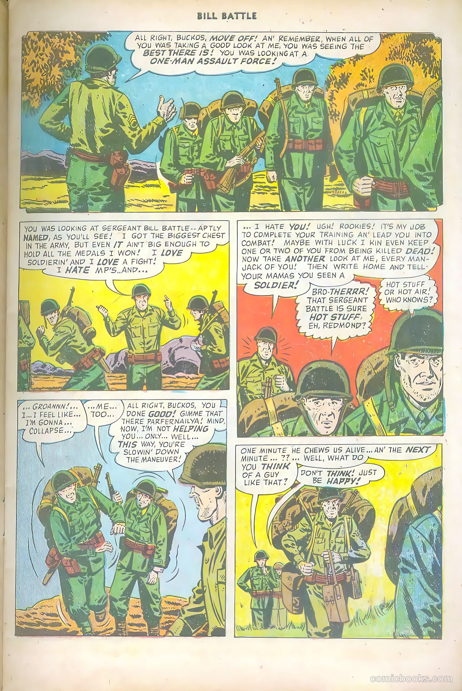 Bill Battle, the One Man Army #1 (1952) — page 7 of 36