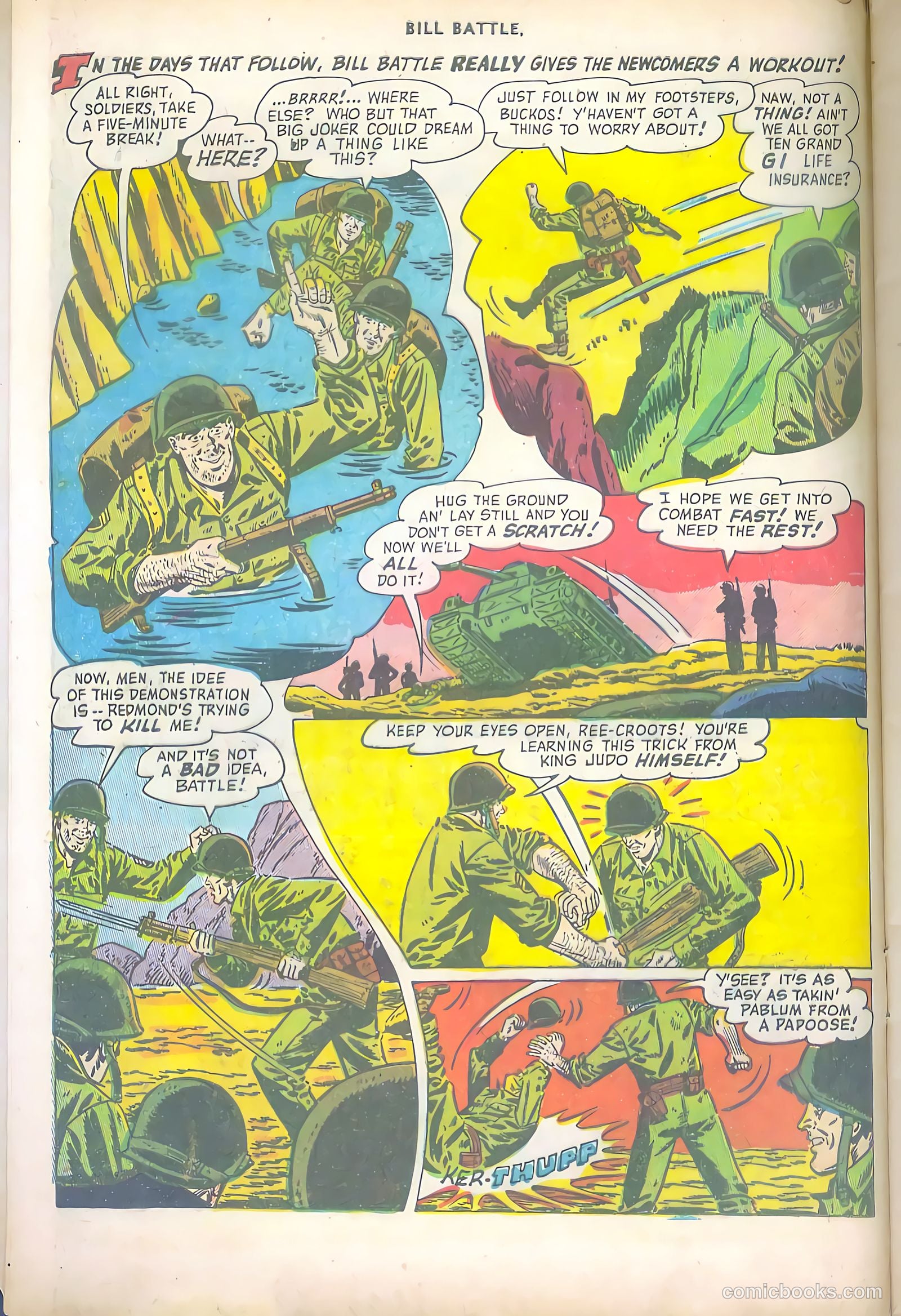 Bill Battle, the One Man Army #1 (1952) — page 8 of 36