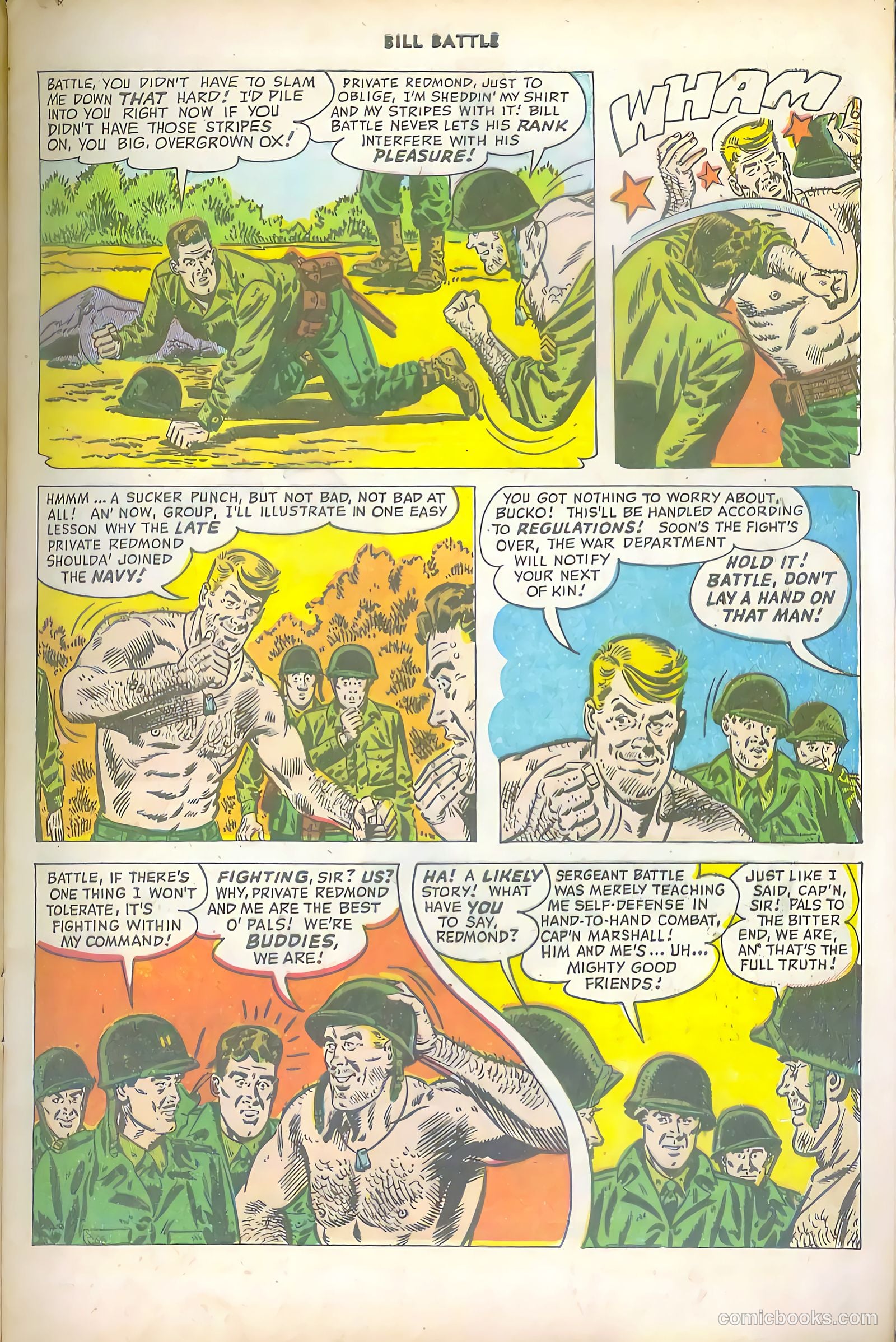Bill Battle, the One Man Army #1 (1952) — page 9 of 36