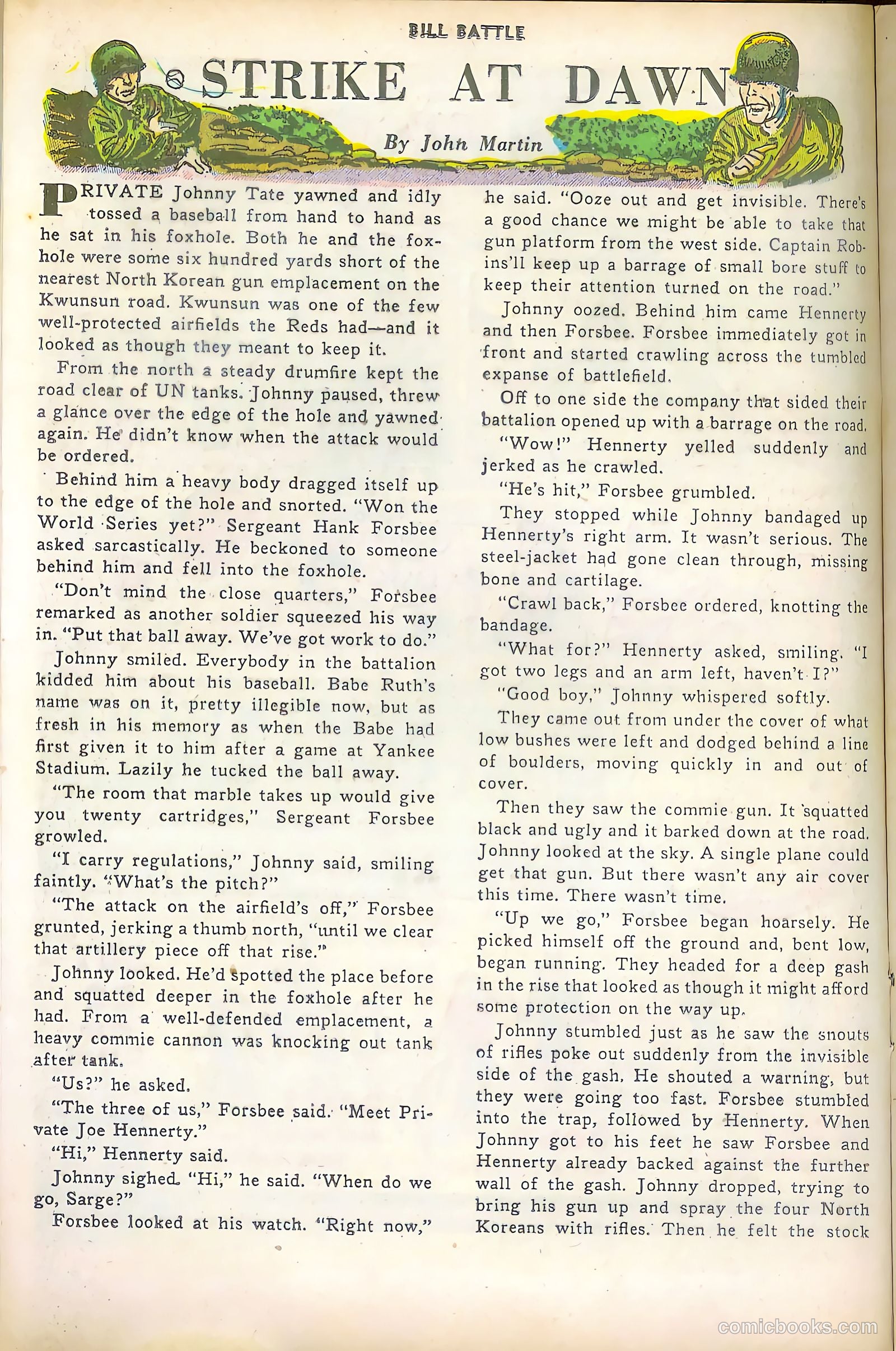 Bill Battle, the One Man Army #1 (1952) — page 16 of 36