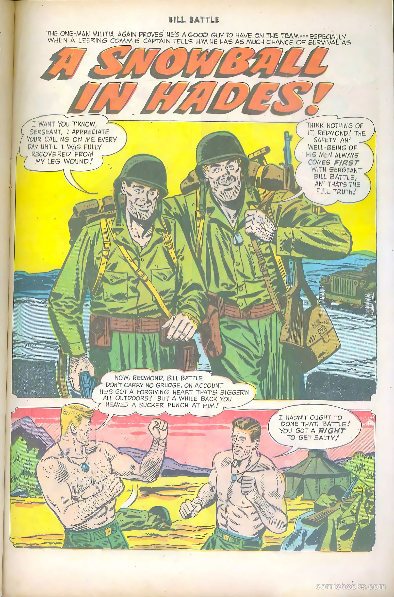 Bill Battle, the One Man Army #1 (1952) — page 25 of 36