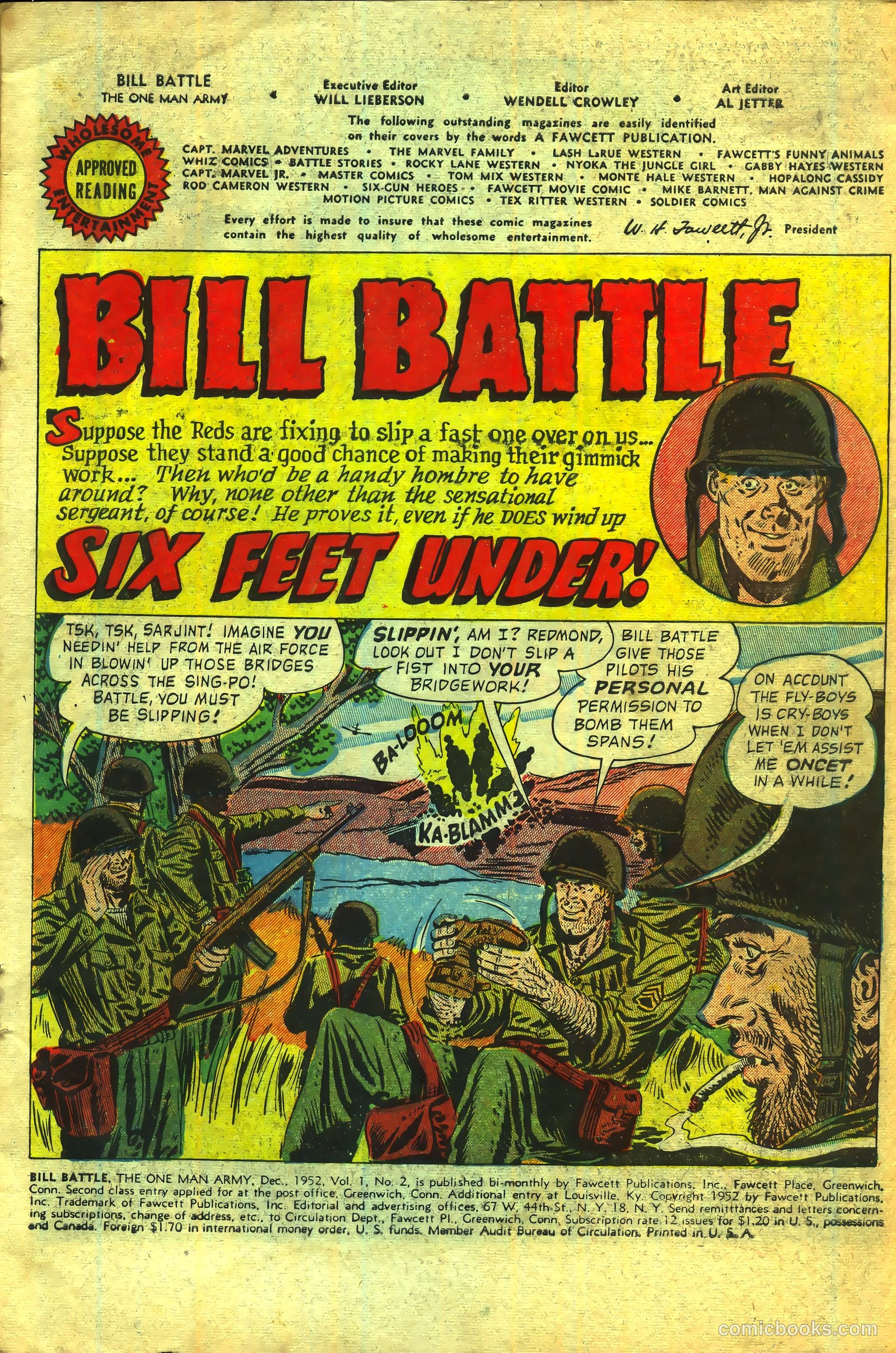 Bill Battle, the One Man Army #2 (1952) — page 3 of 36