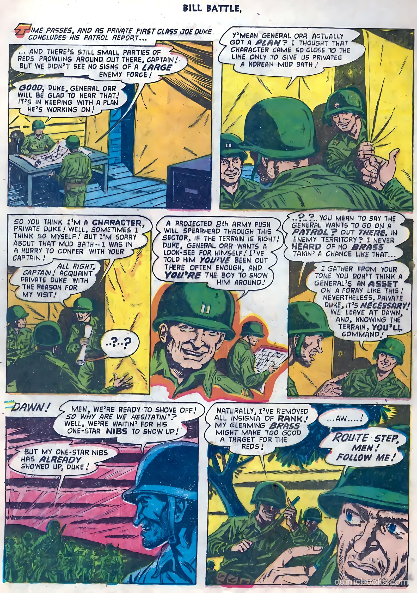 Bill Battle, the One Man Army #4 (1953) — page 16 of 36