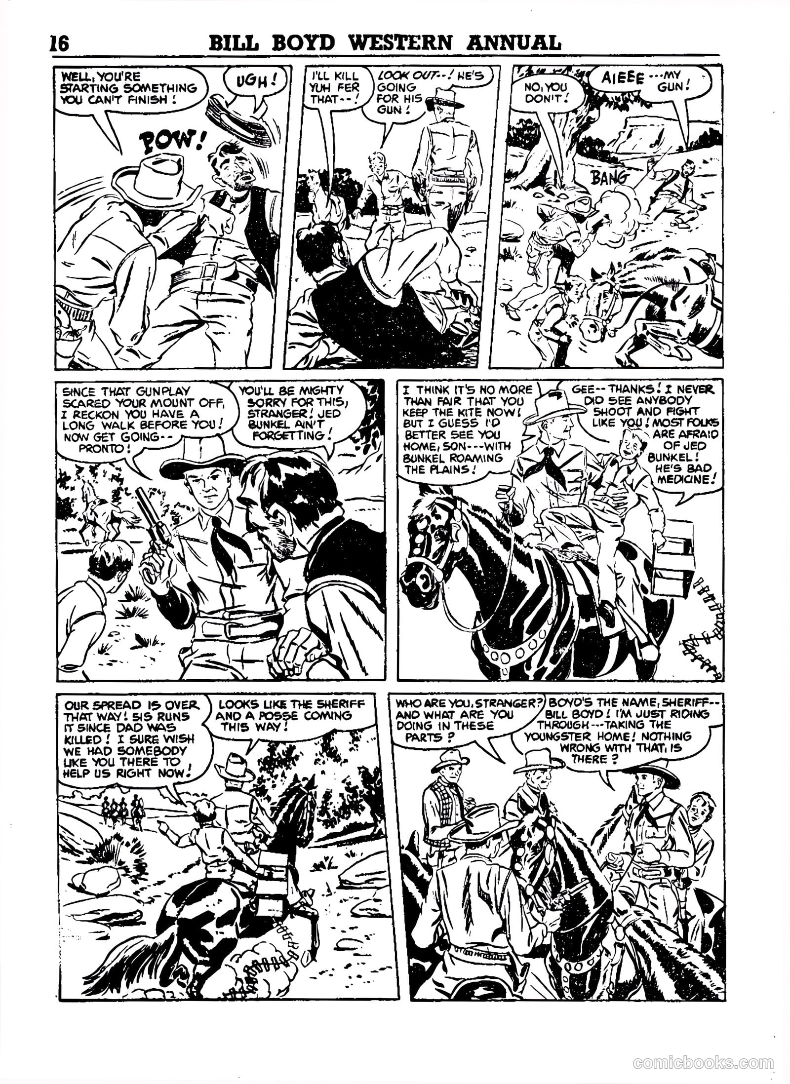 Bill Boyd Western Comic Annual #1 (1956) — page 6 of 87
