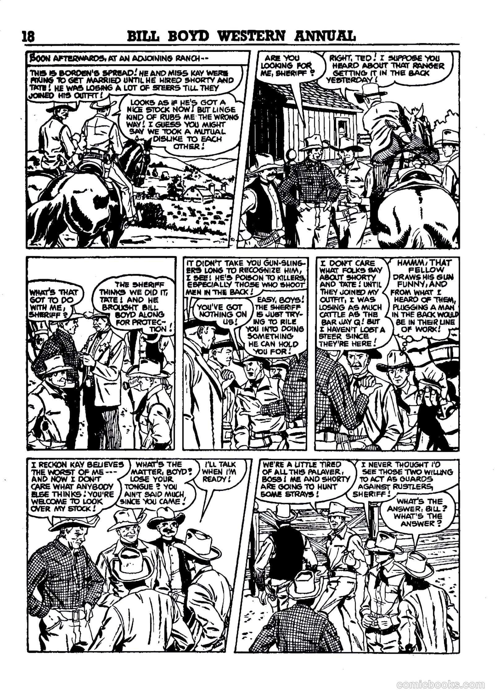 Bill Boyd Western Comic Annual #1 (1956) — page 8 of 87