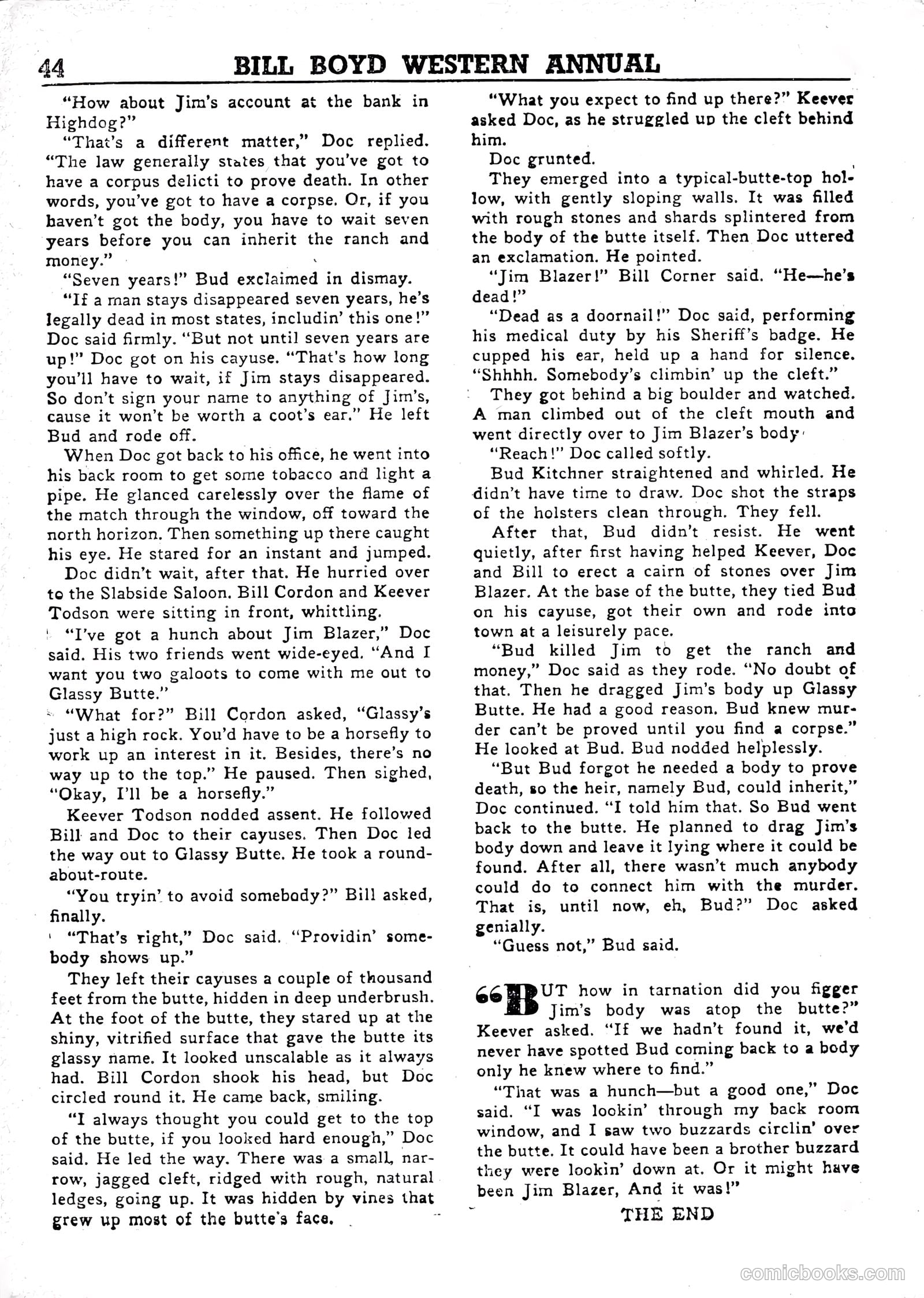Bill Boyd Western Comic Annual #1 (1956) — page 34 of 87