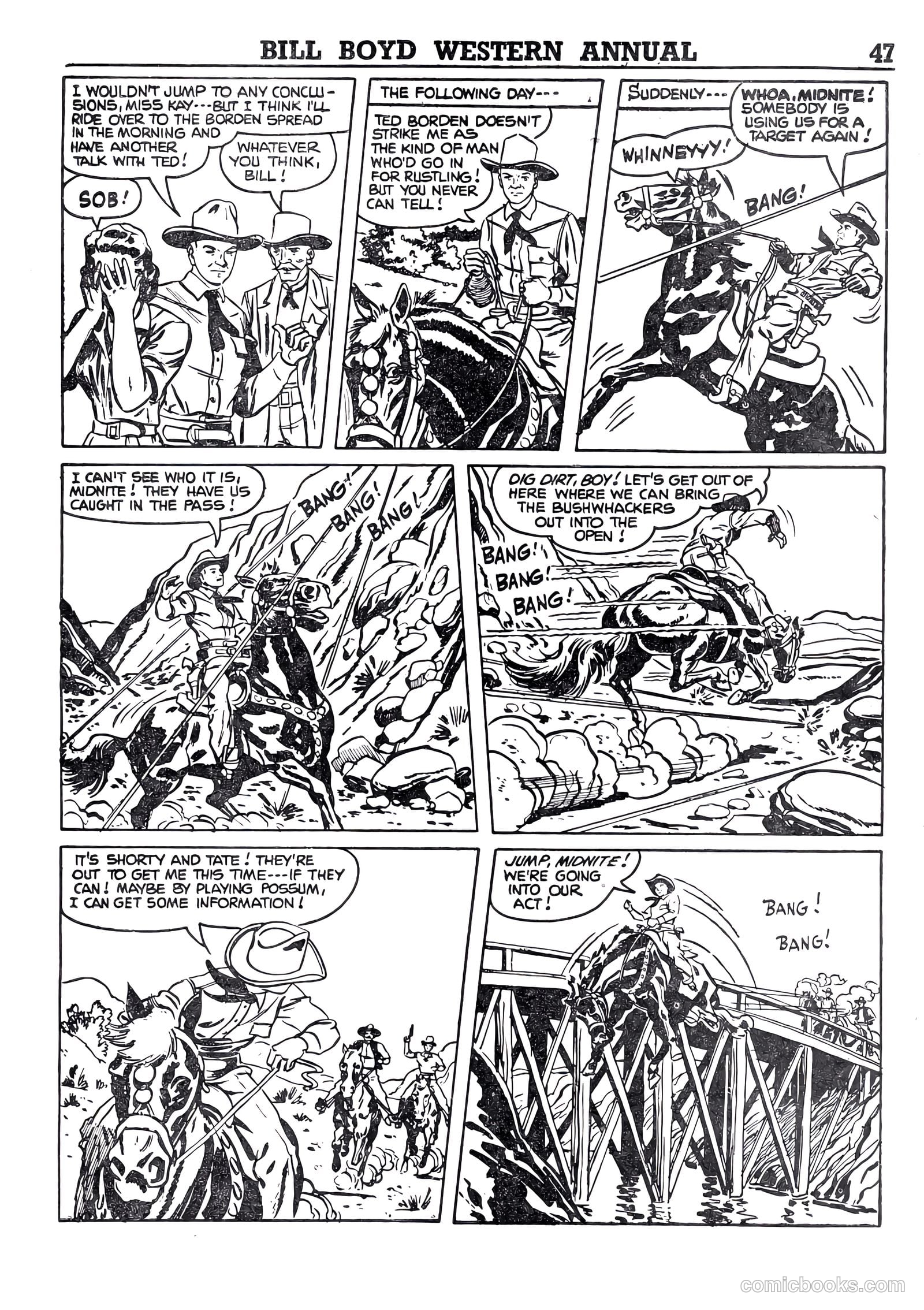 Bill Boyd Western Comic Annual #1 (1956) — page 37 of 87