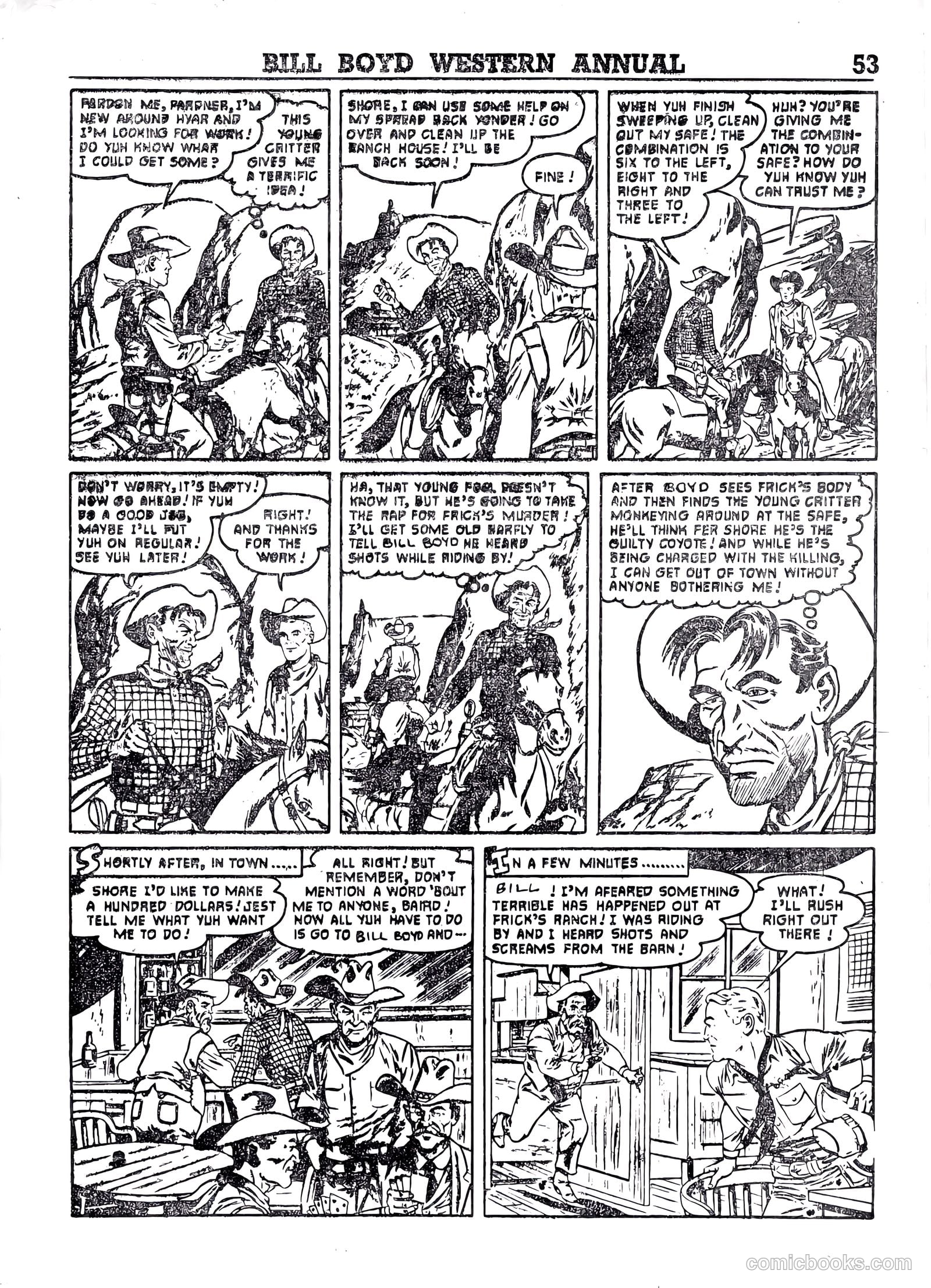 Bill Boyd Western Comic Annual #1 (1956) — page 43 of 87