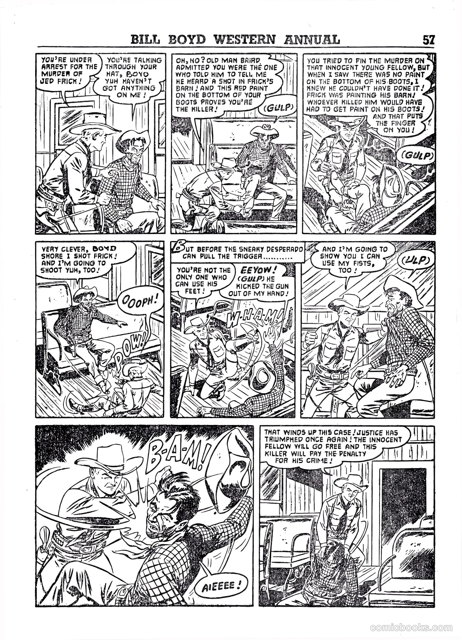 Bill Boyd Western Comic Annual #1 (1956) — page 47 of 87