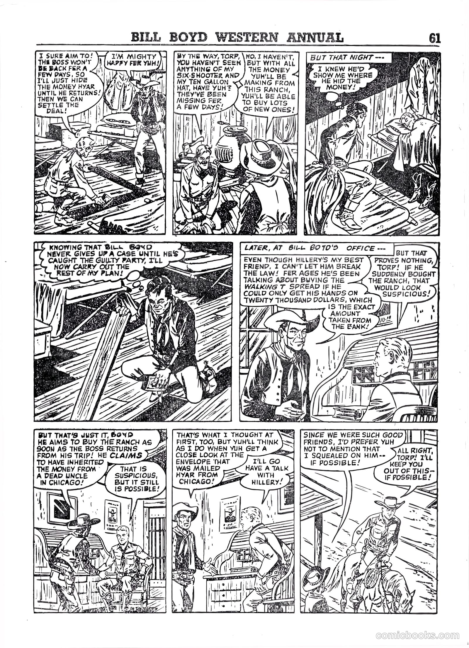 Bill Boyd Western Comic Annual #1 (1956) — page 51 of 87