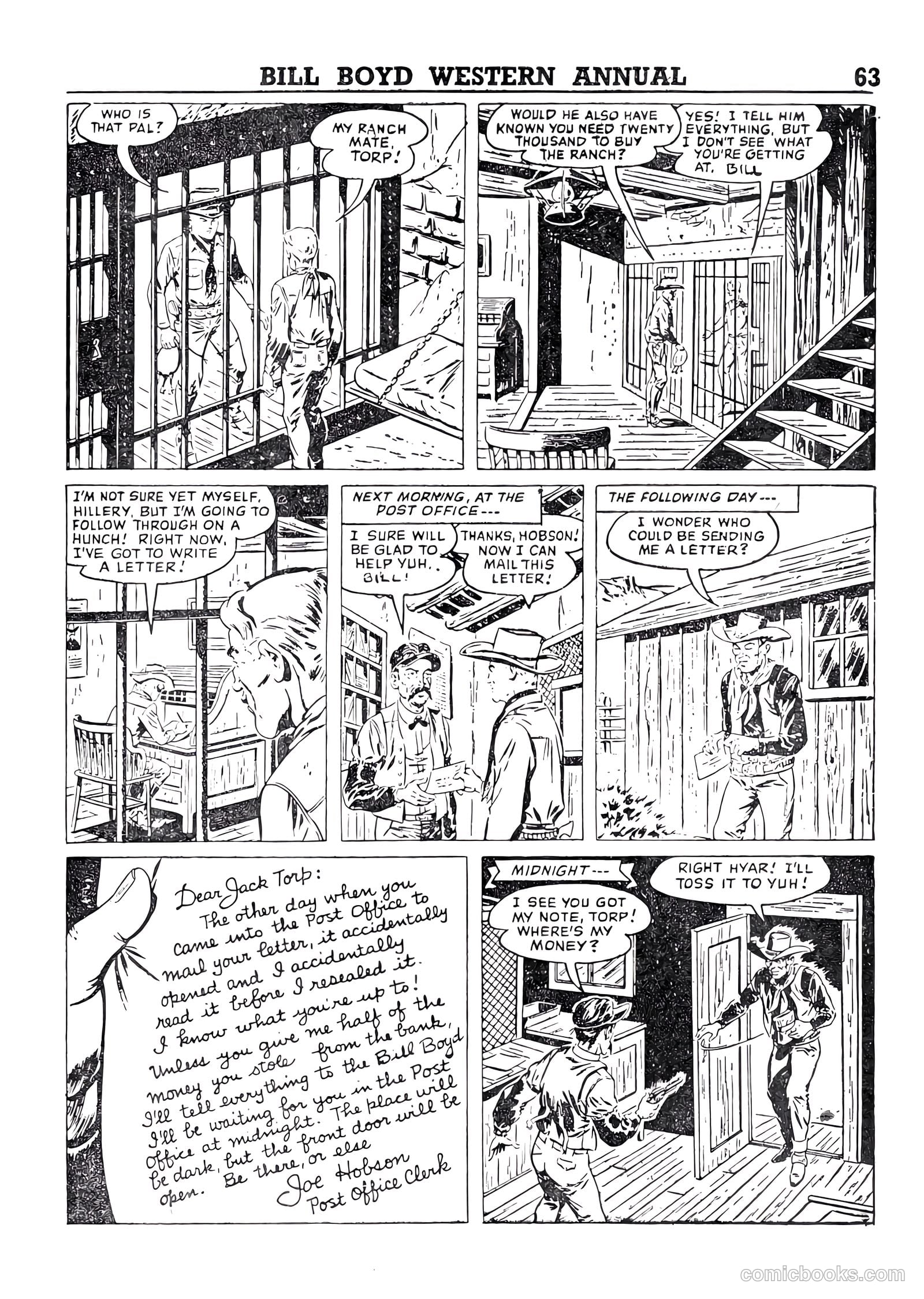 Bill Boyd Western Comic Annual #1 (1956) — page 53 of 87