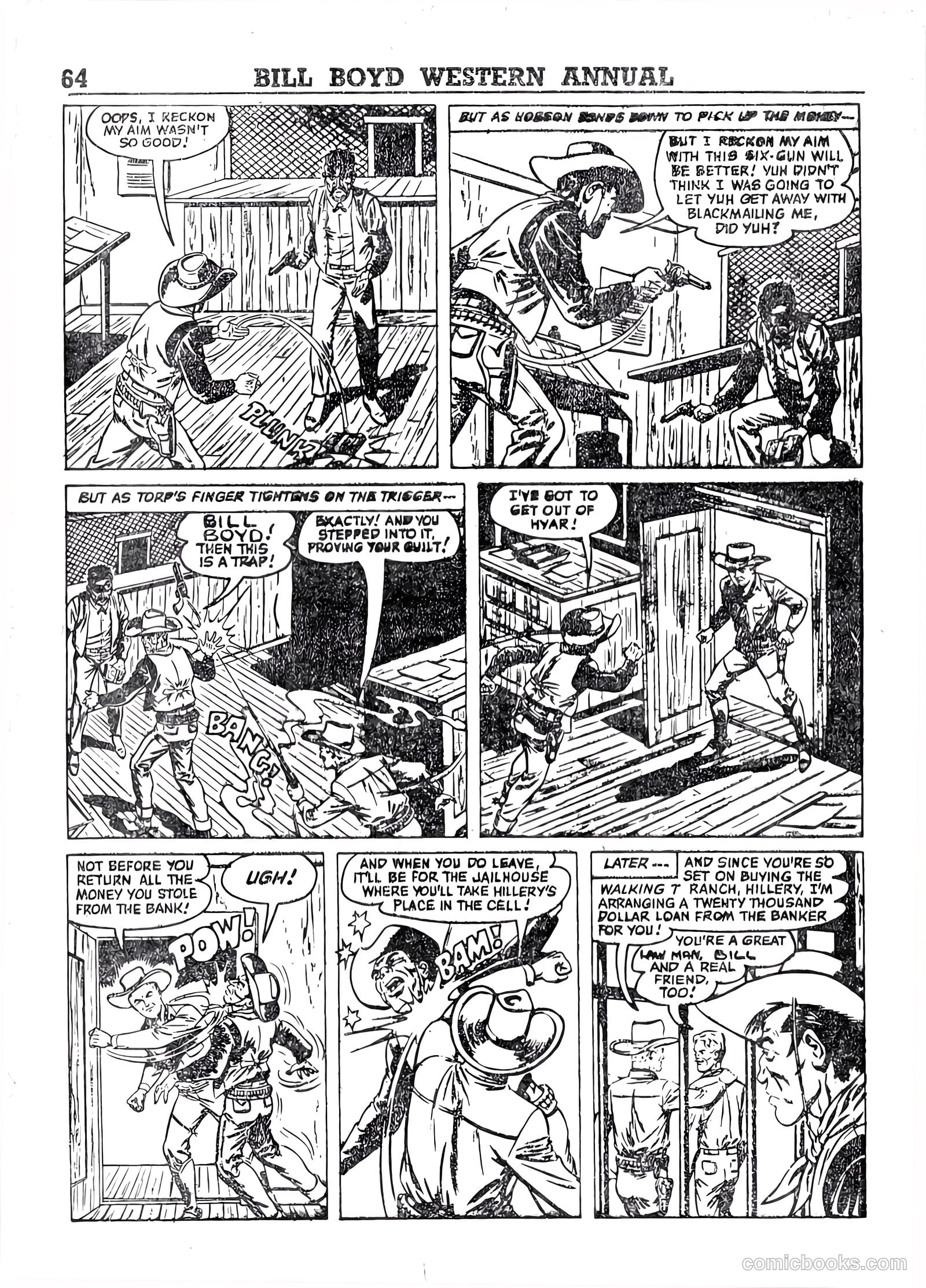 Bill Boyd Western Comic Annual #1 (1956) — page 54 of 87
