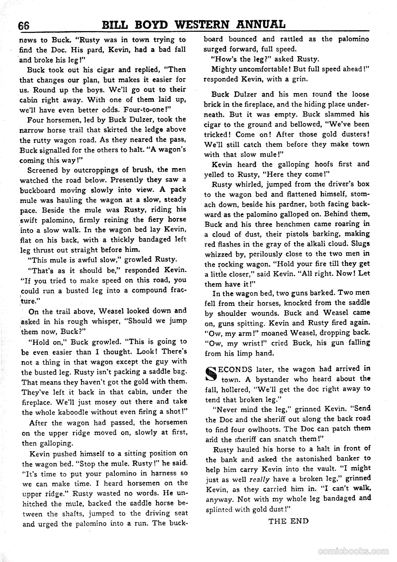 Bill Boyd Western Comic Annual #1 (1956) — page 56 of 87