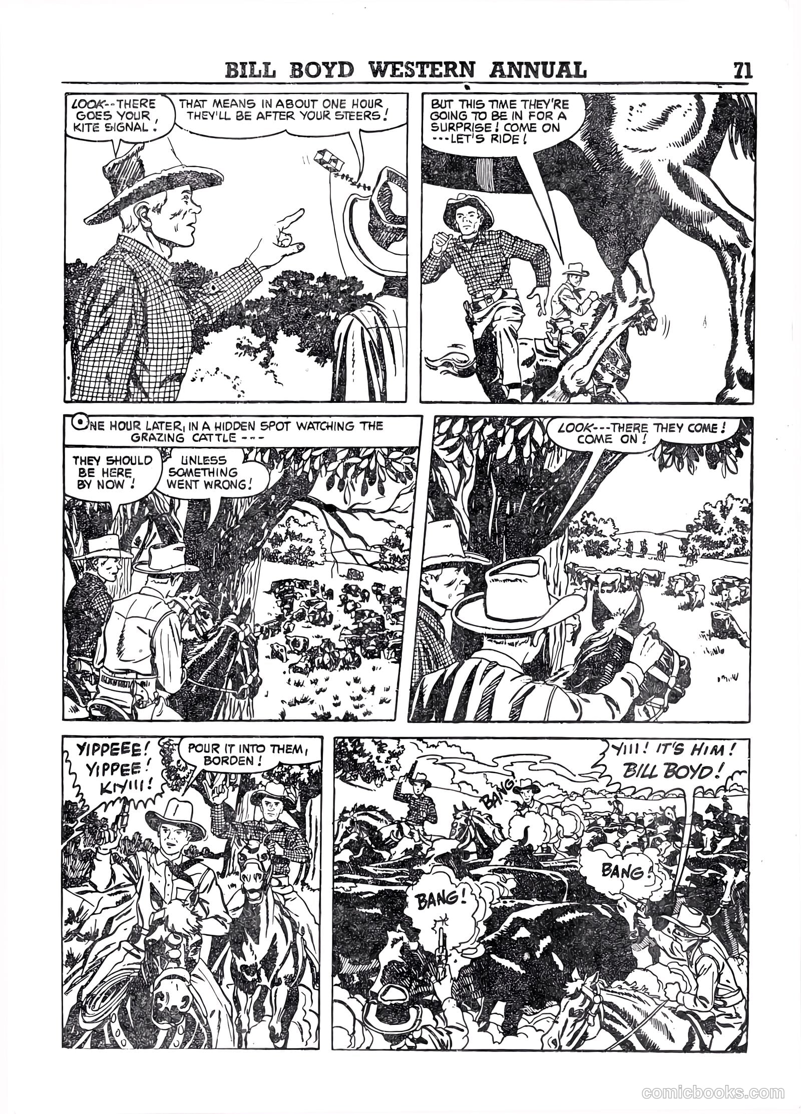Bill Boyd Western Comic Annual #1 (1956) — page 61 of 87