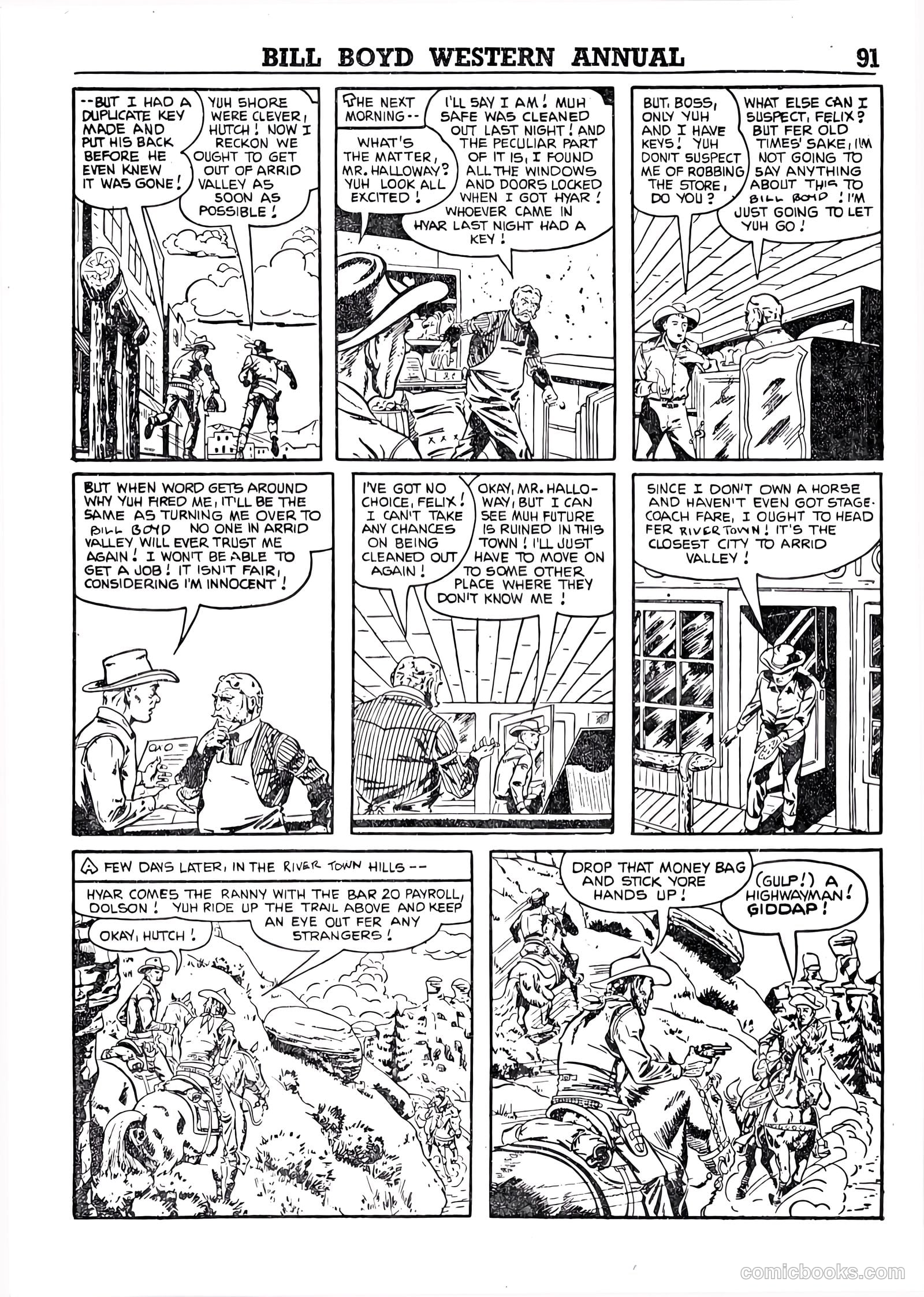 Bill Boyd Western Comic Annual #1 (1956) — page 81 of 87