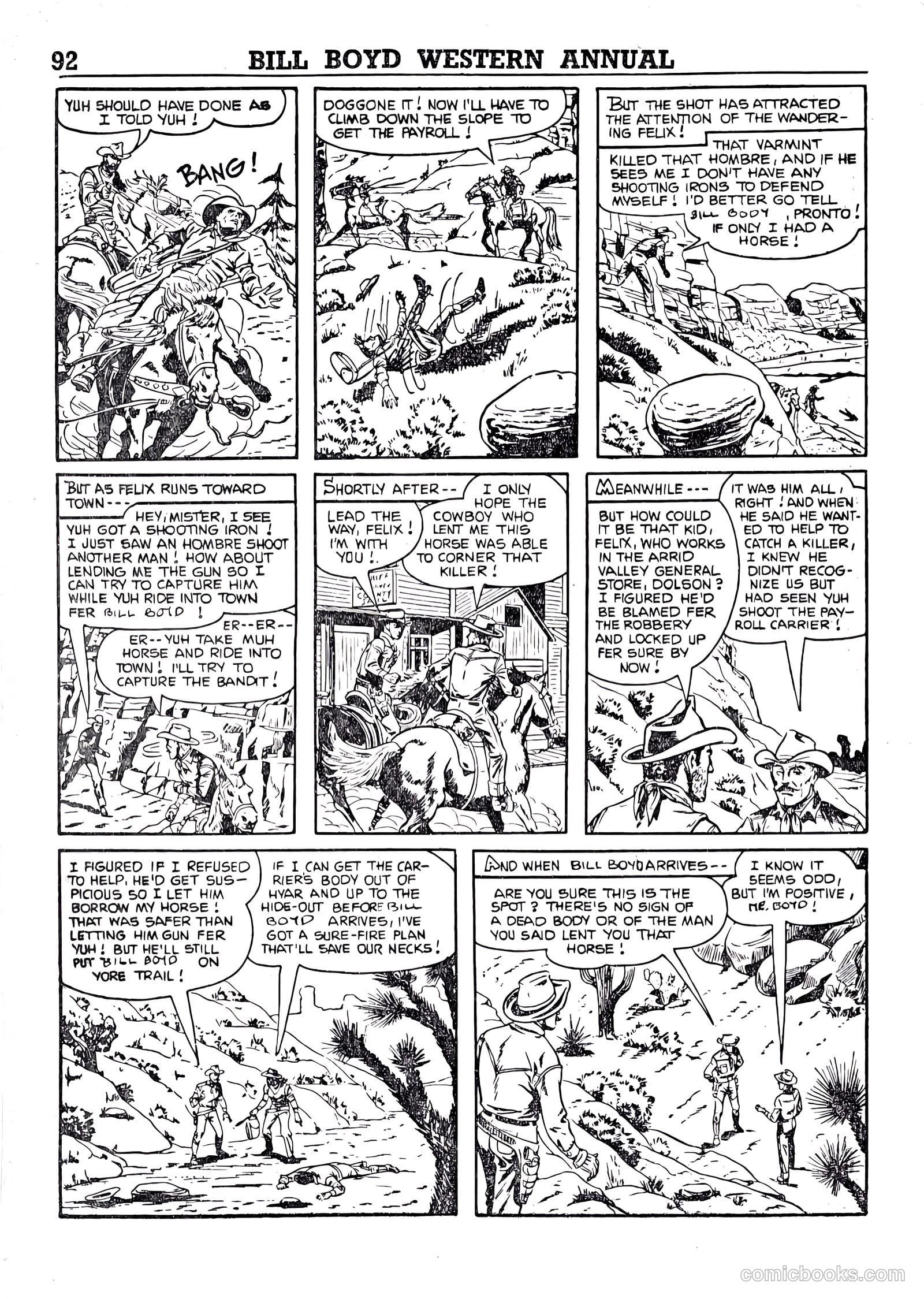 Bill Boyd Western Comic Annual #1 (1956) — page 82 of 87