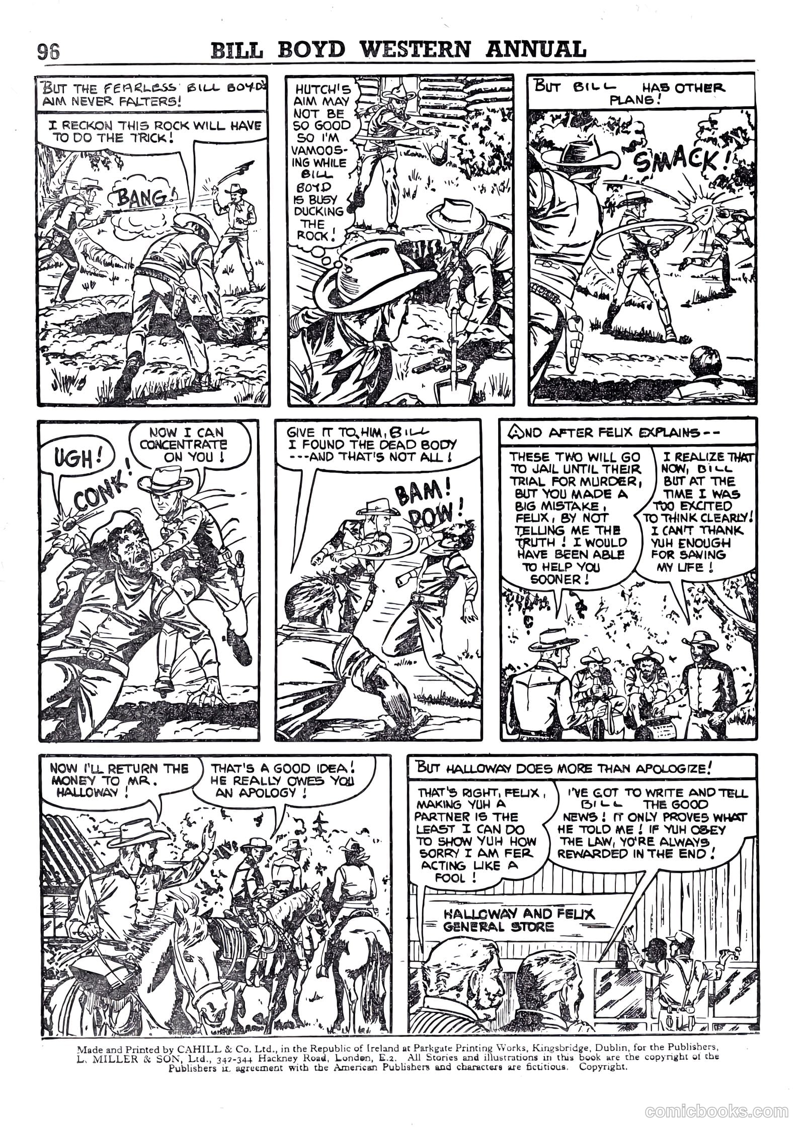 Bill Boyd Western Comic Annual #1 (1956) — page 86 of 87