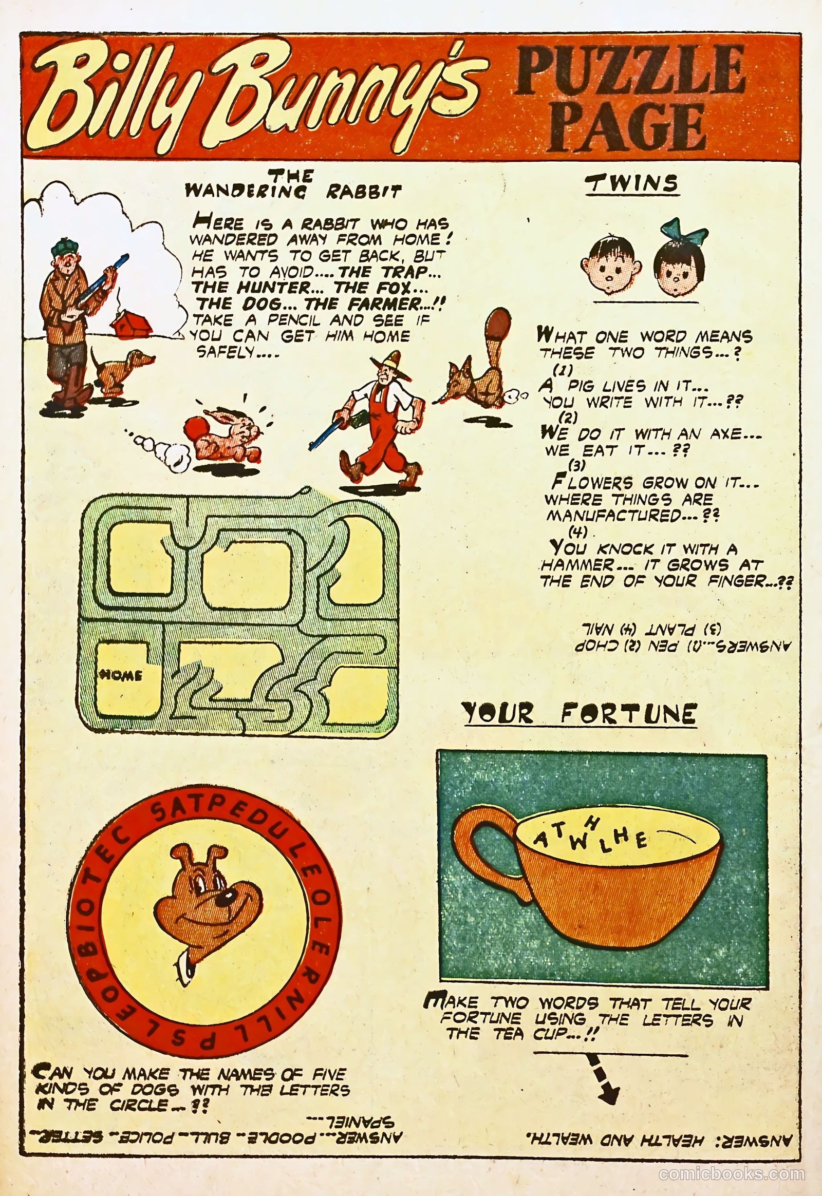 Billy Bunny #1 (1954) — page 34 of 36