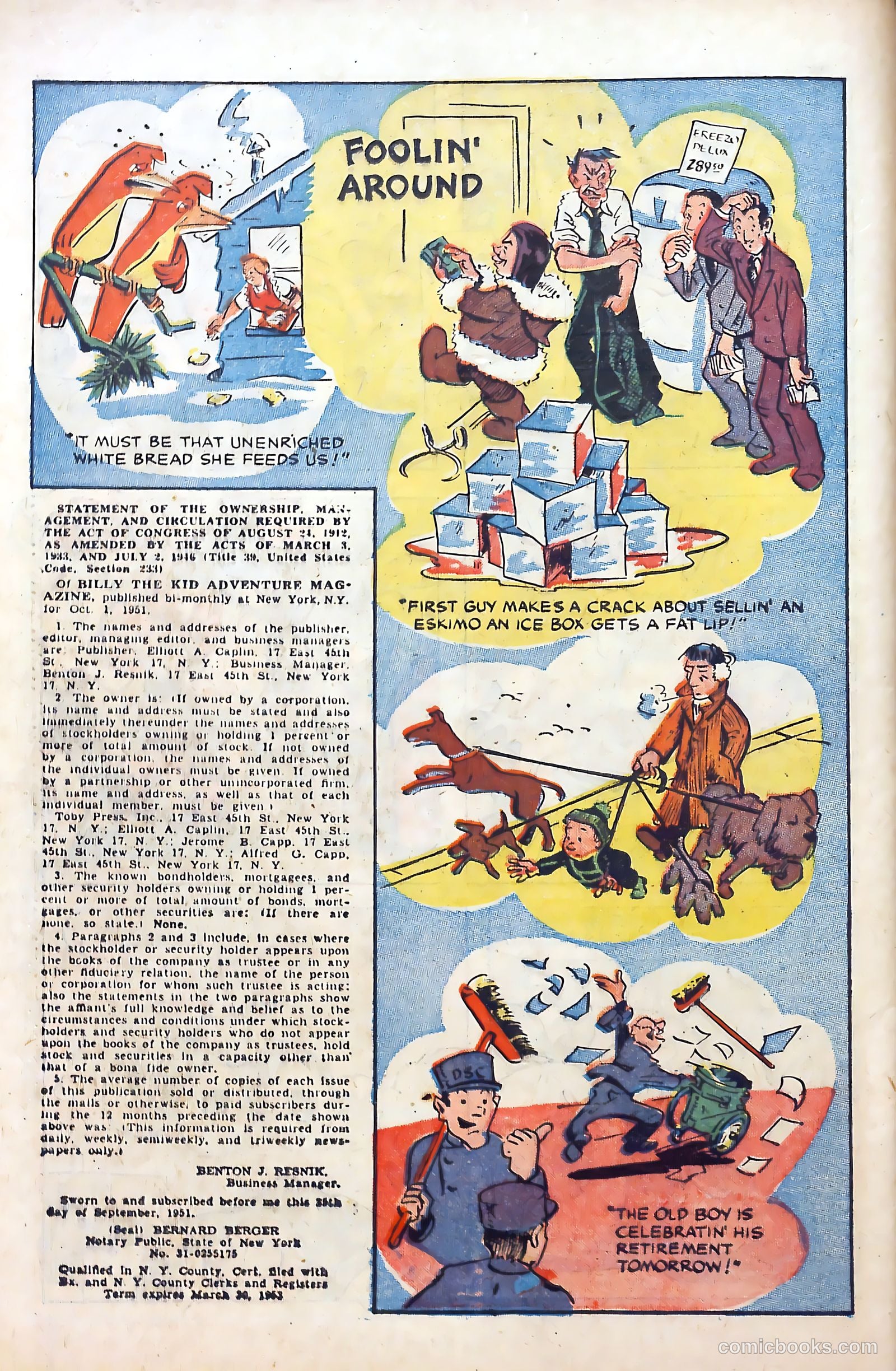 Billy the Kid Adventure Magazine #10 (1952) — page 34 of 36