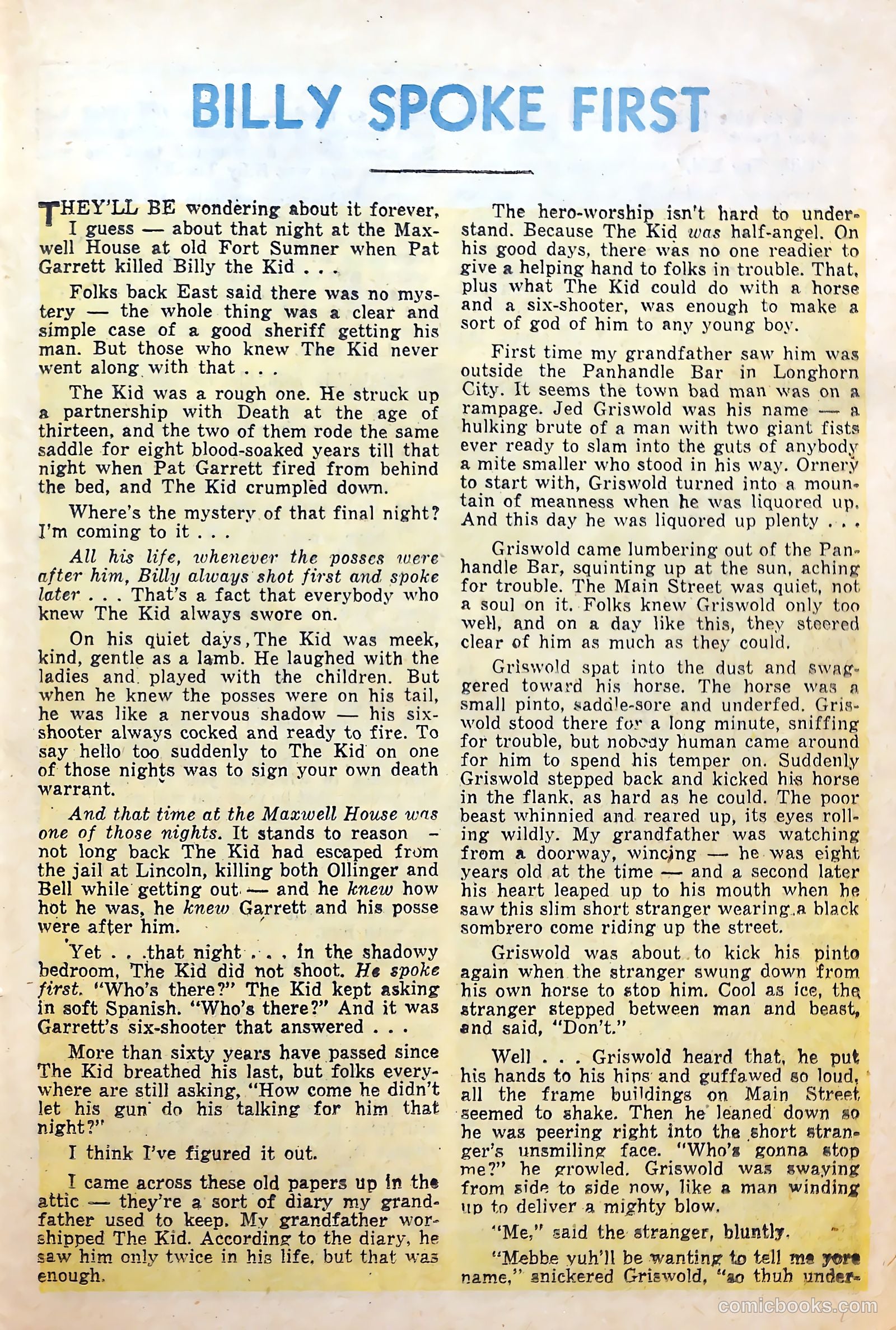 Billy the Kid Adventure Magazine #21 (1954) — page 21 of 36