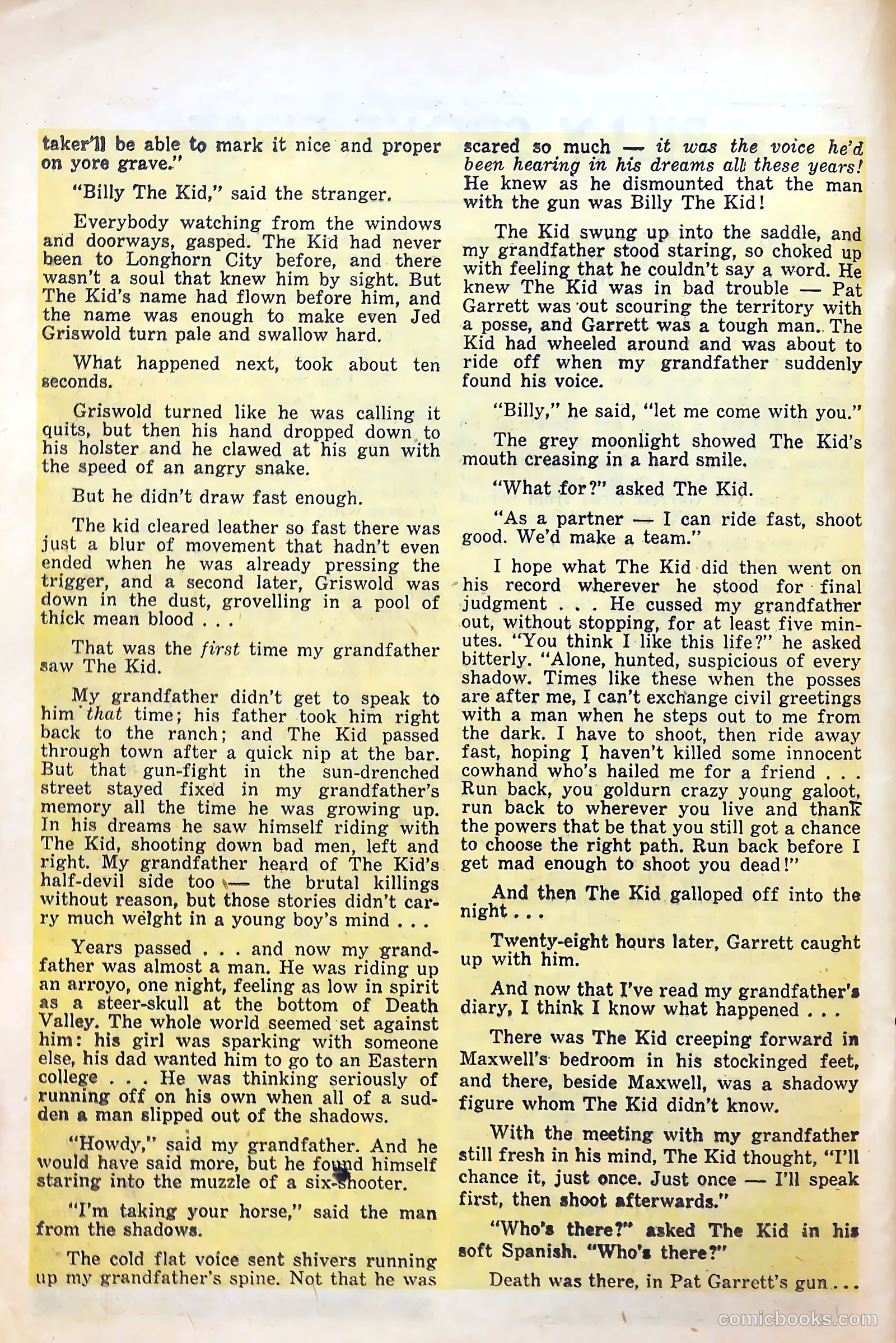 Billy the Kid Adventure Magazine #21 (1954) — page 22 of 36