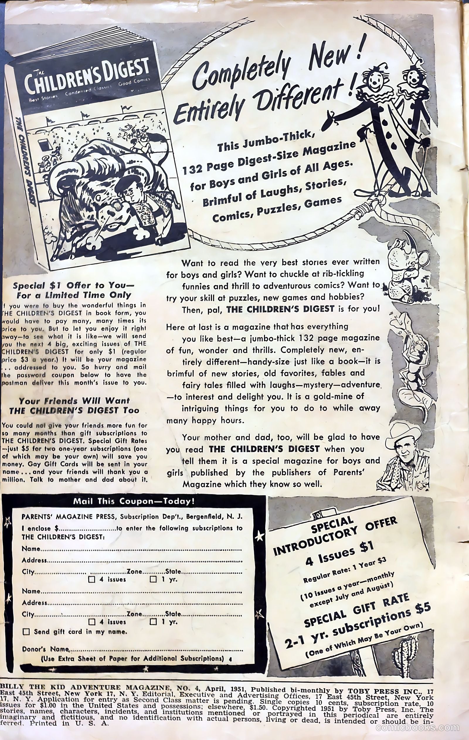 Billy the Kid Adventure Magazine #4 (1951) — page 2 of 36