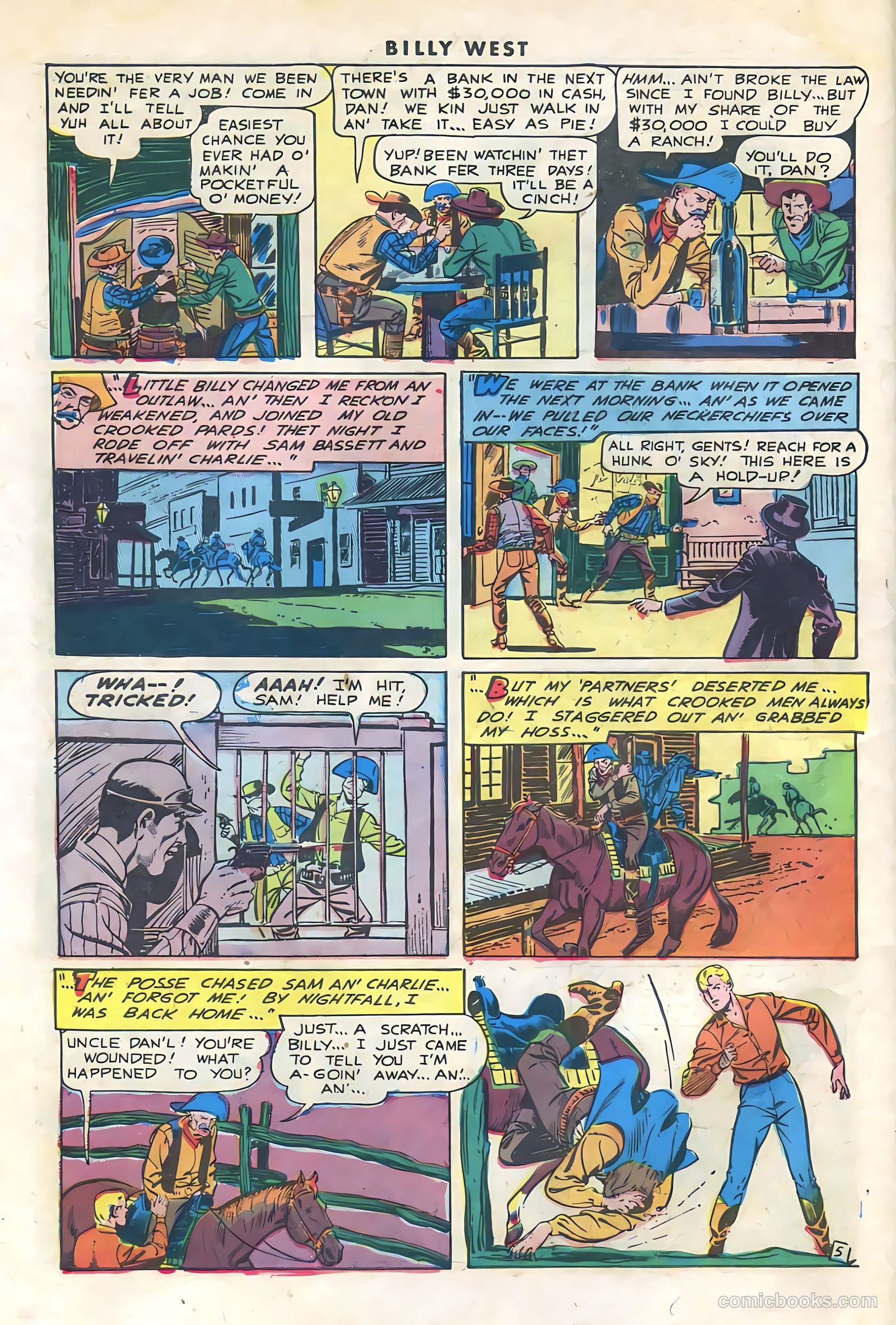 Billy West #1 (1949) — page 30 of 36
