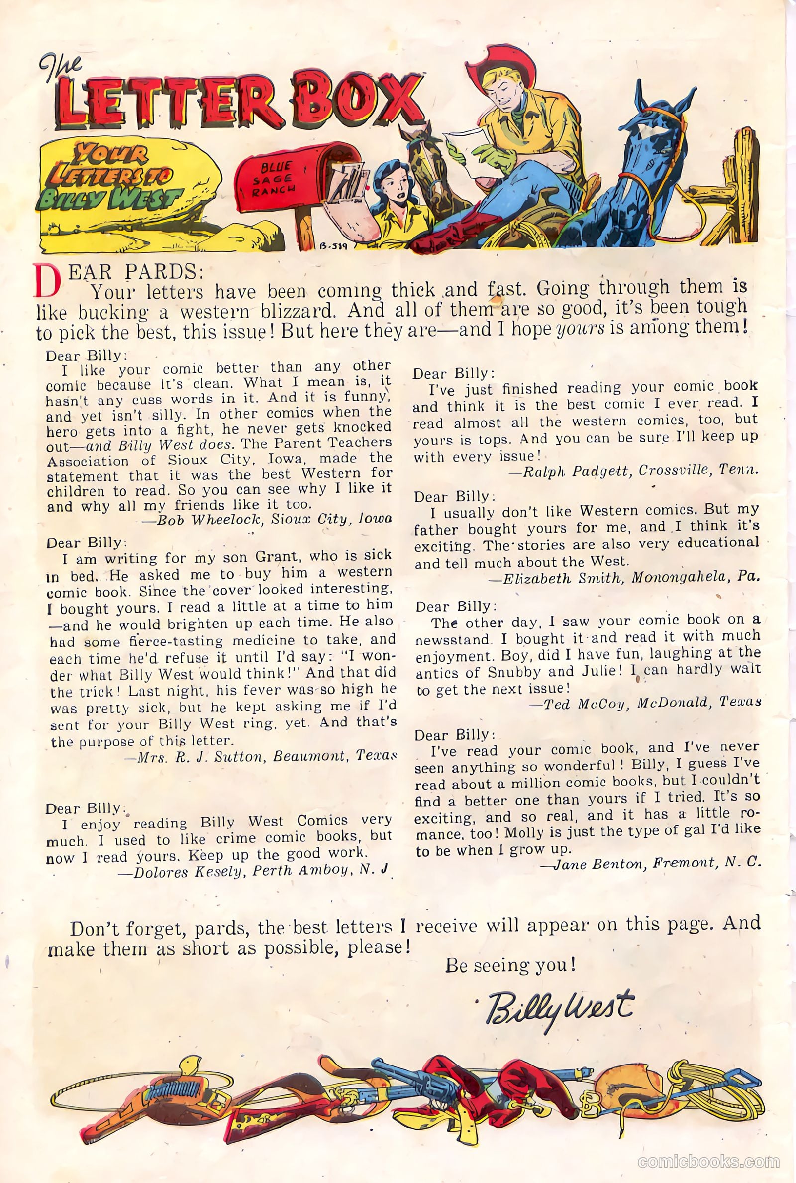 Billy West #3 (1949) — page 34 of 36