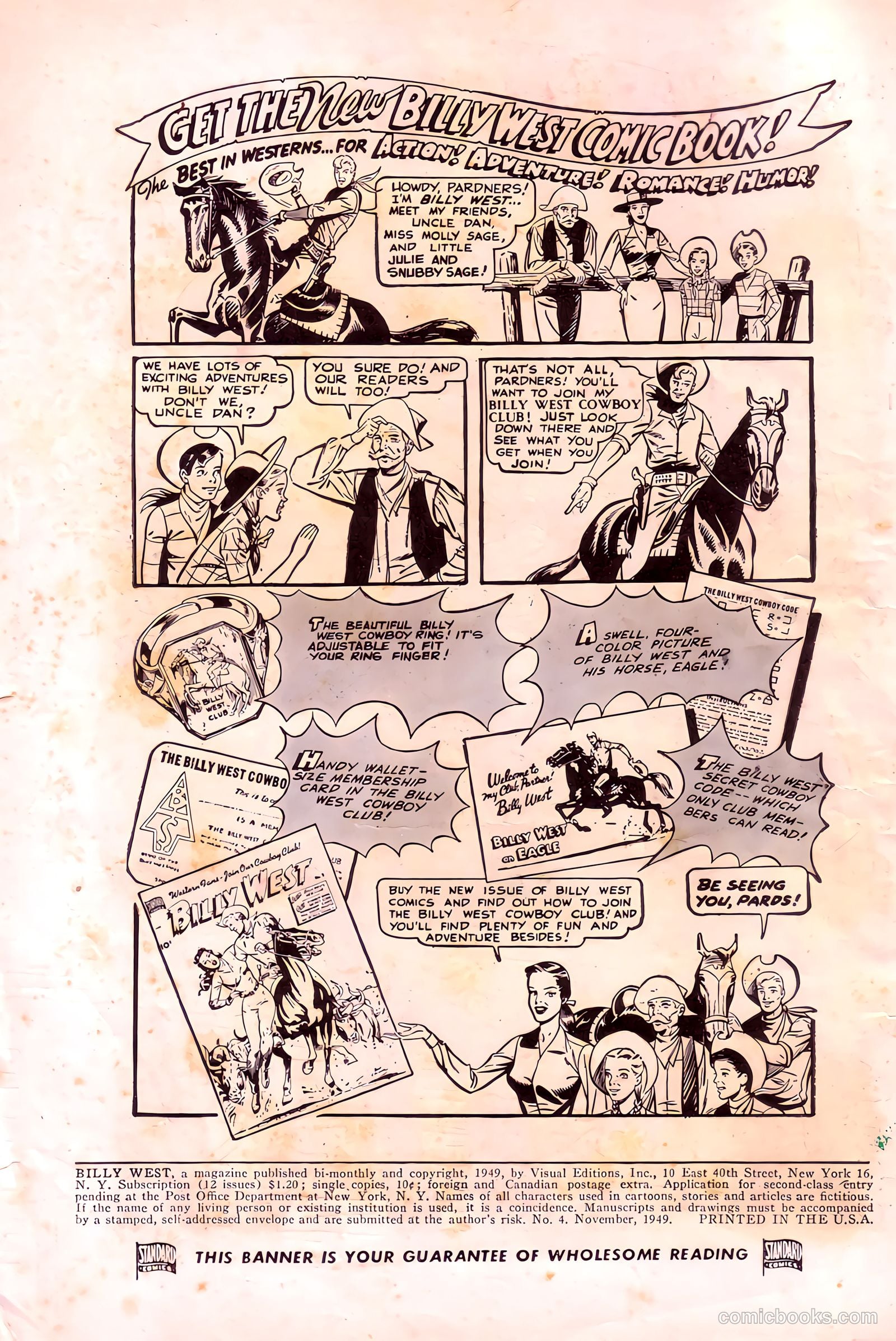 Billy West #4 (1949) — page 2 of 36