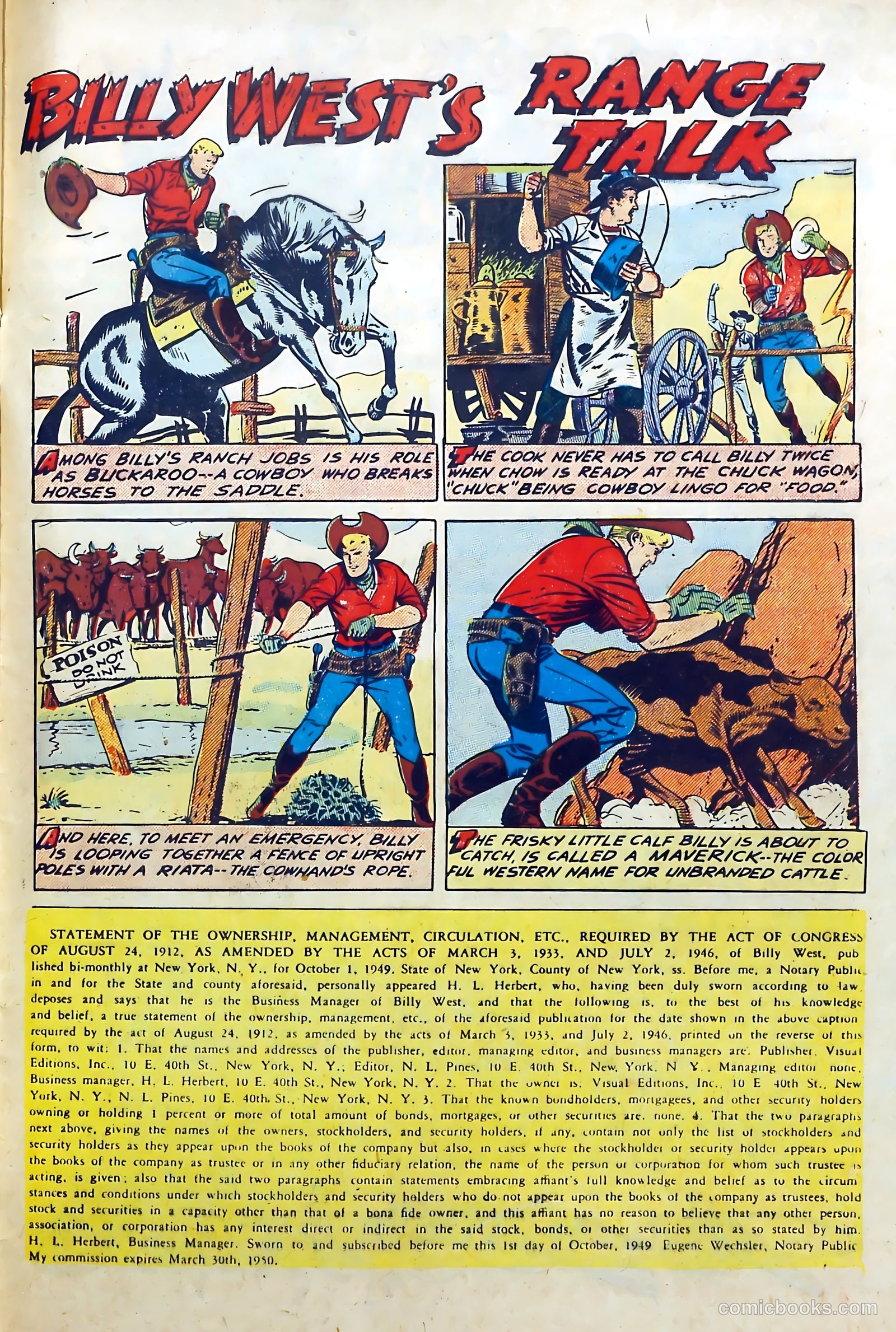 Billy West #5 (1950) — page 33 of 36