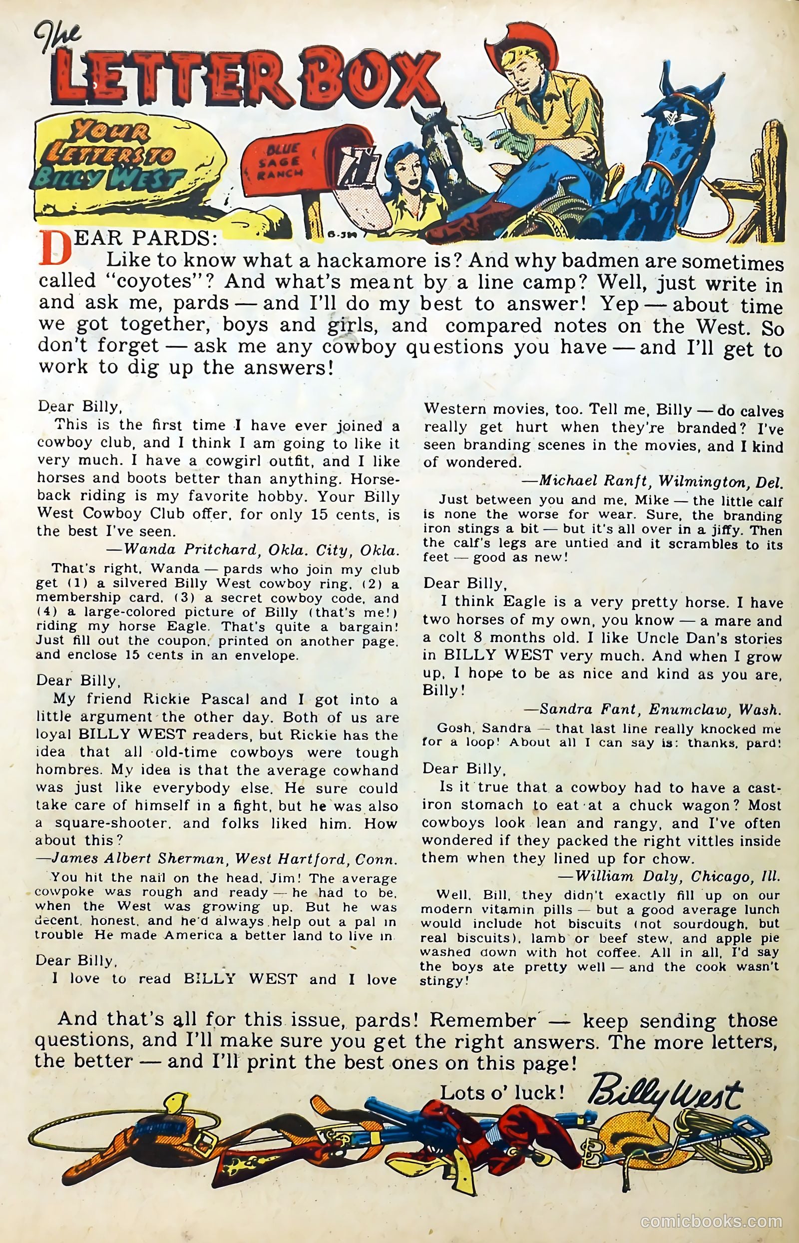 Billy West #5 (1950) — page 34 of 36