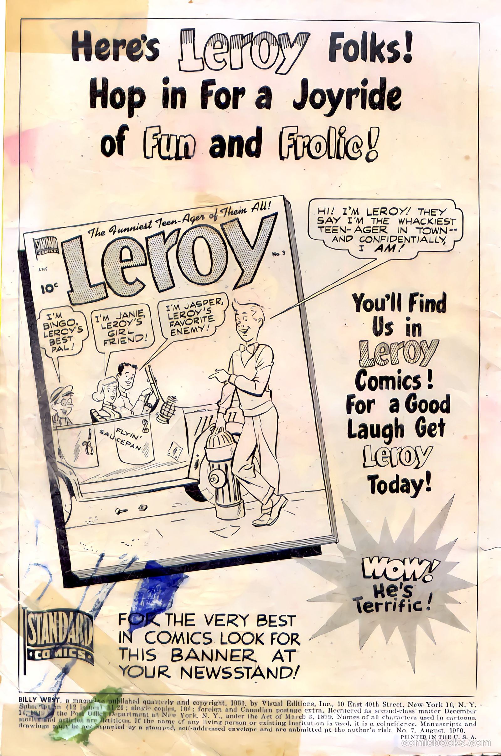 Billy West #7 (1950) — page 2 of 36
