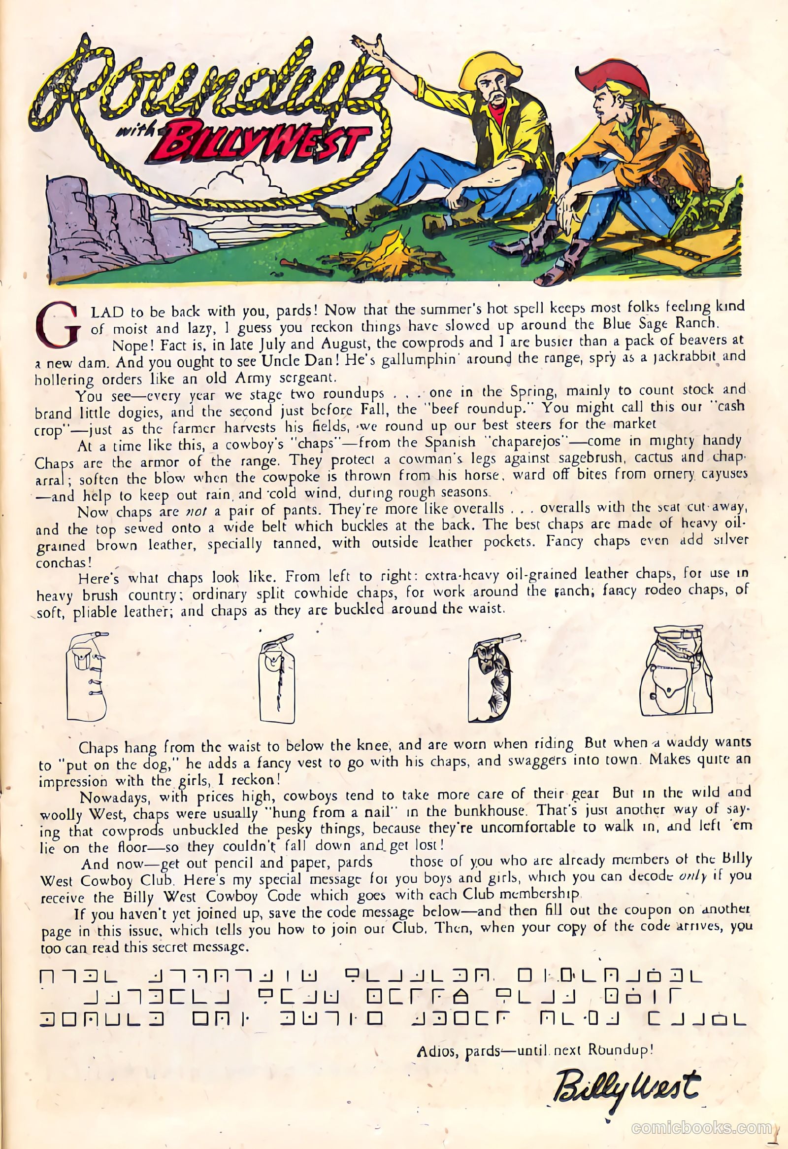 Billy West #8 (1950) — page 23 of 36