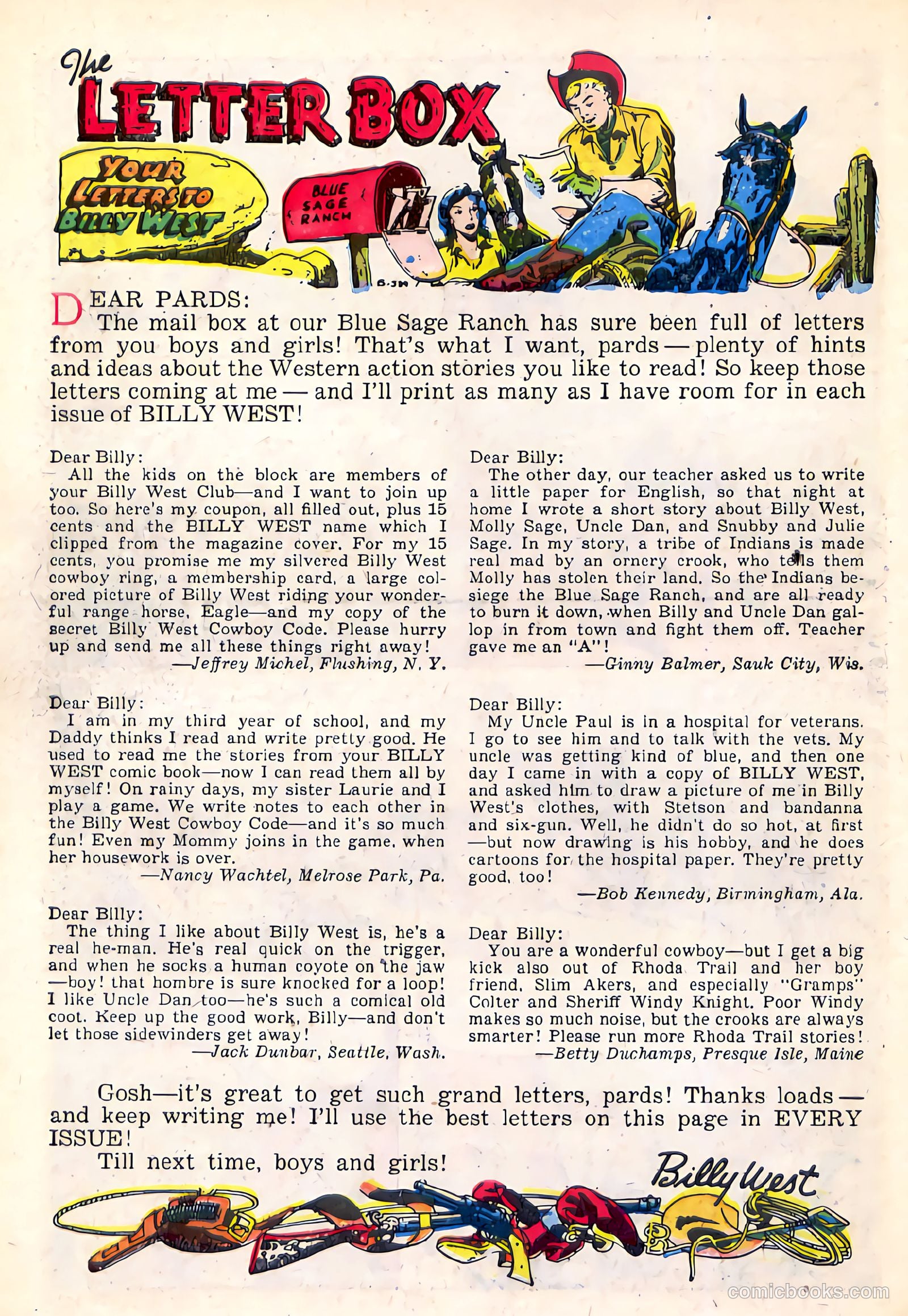 Billy West #8 (1950) — page 34 of 36