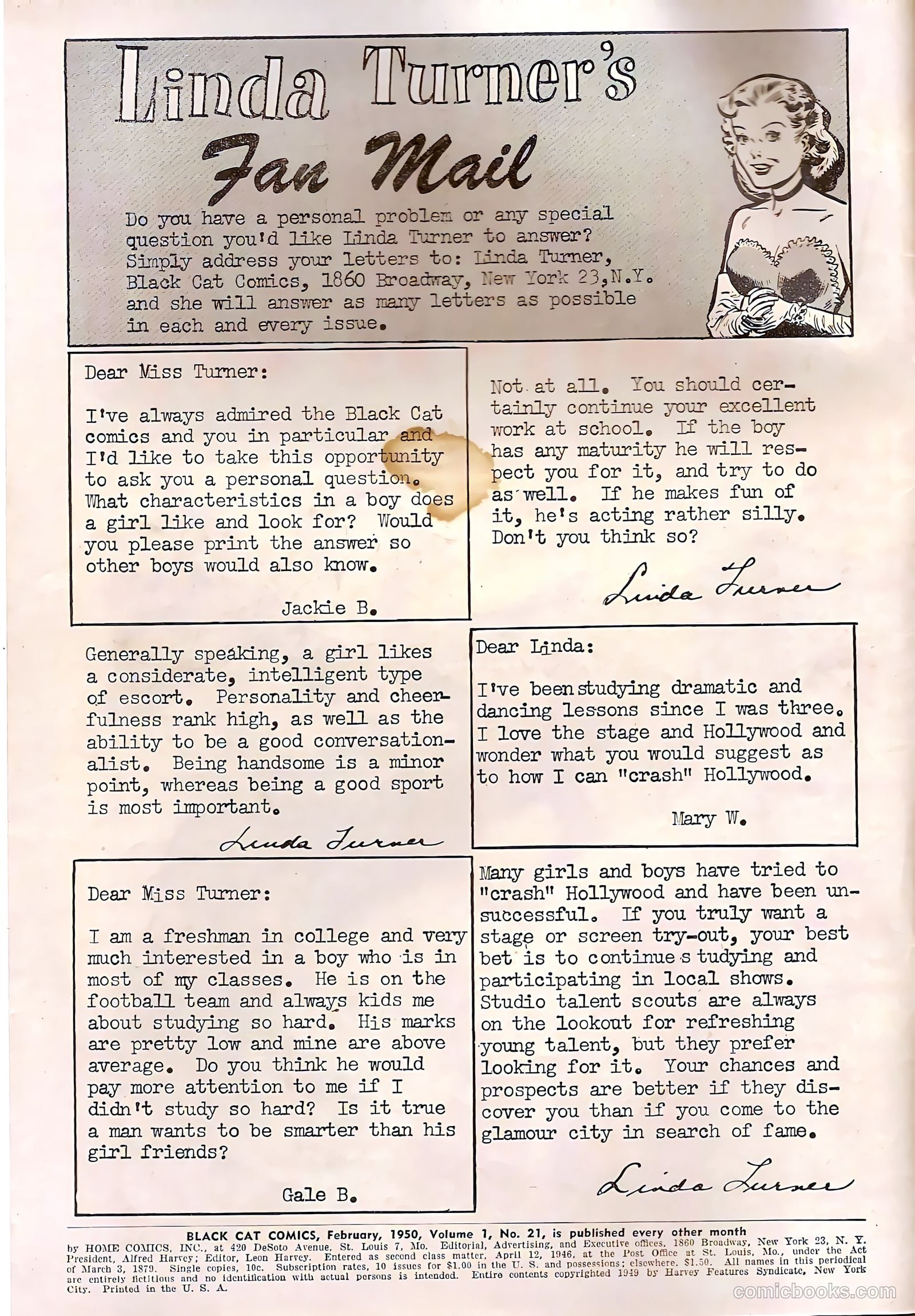 Black Cat #21 (1950) — page 2 of 36