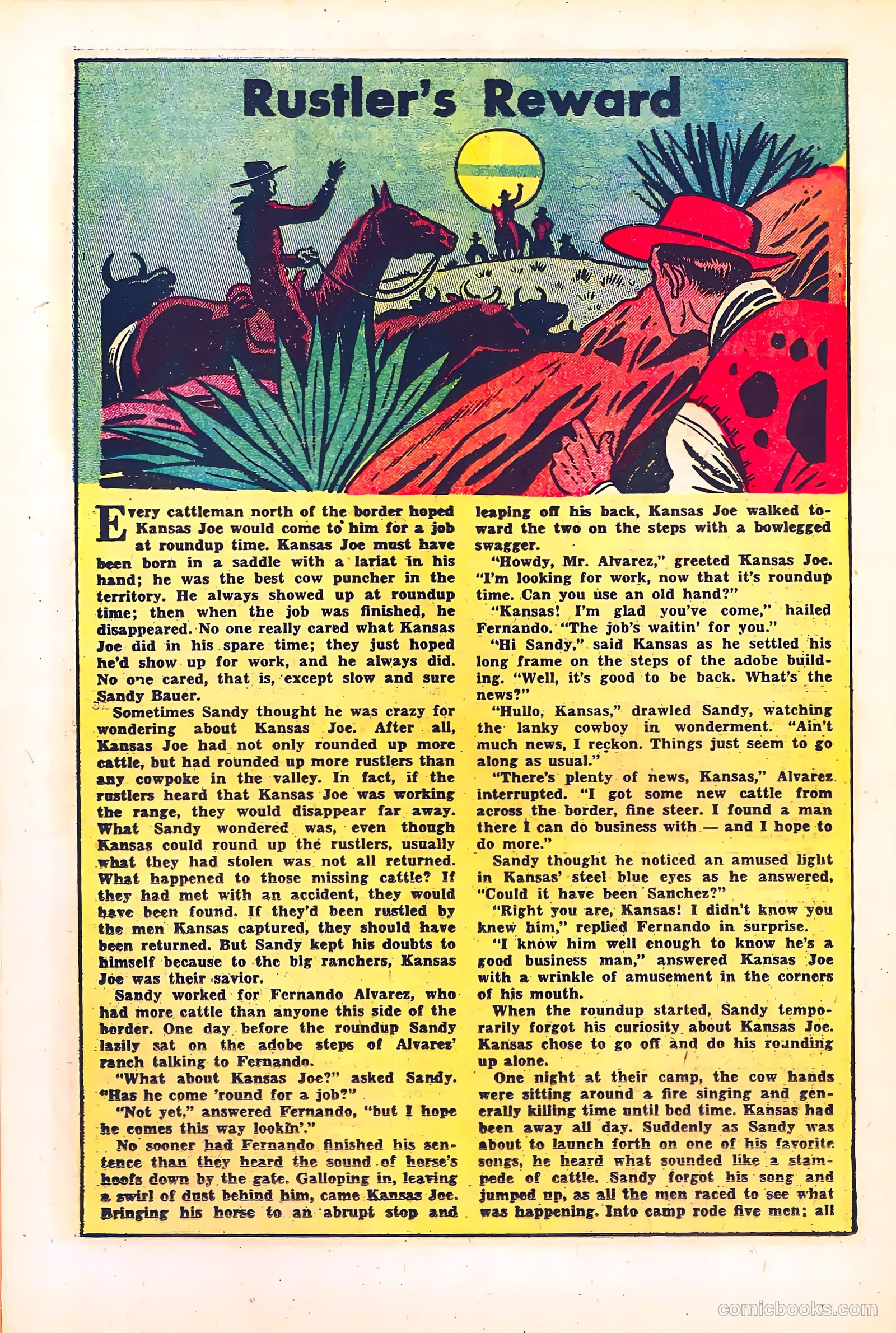 Black Diamond Western #35 (1952) — page 20 of 37
